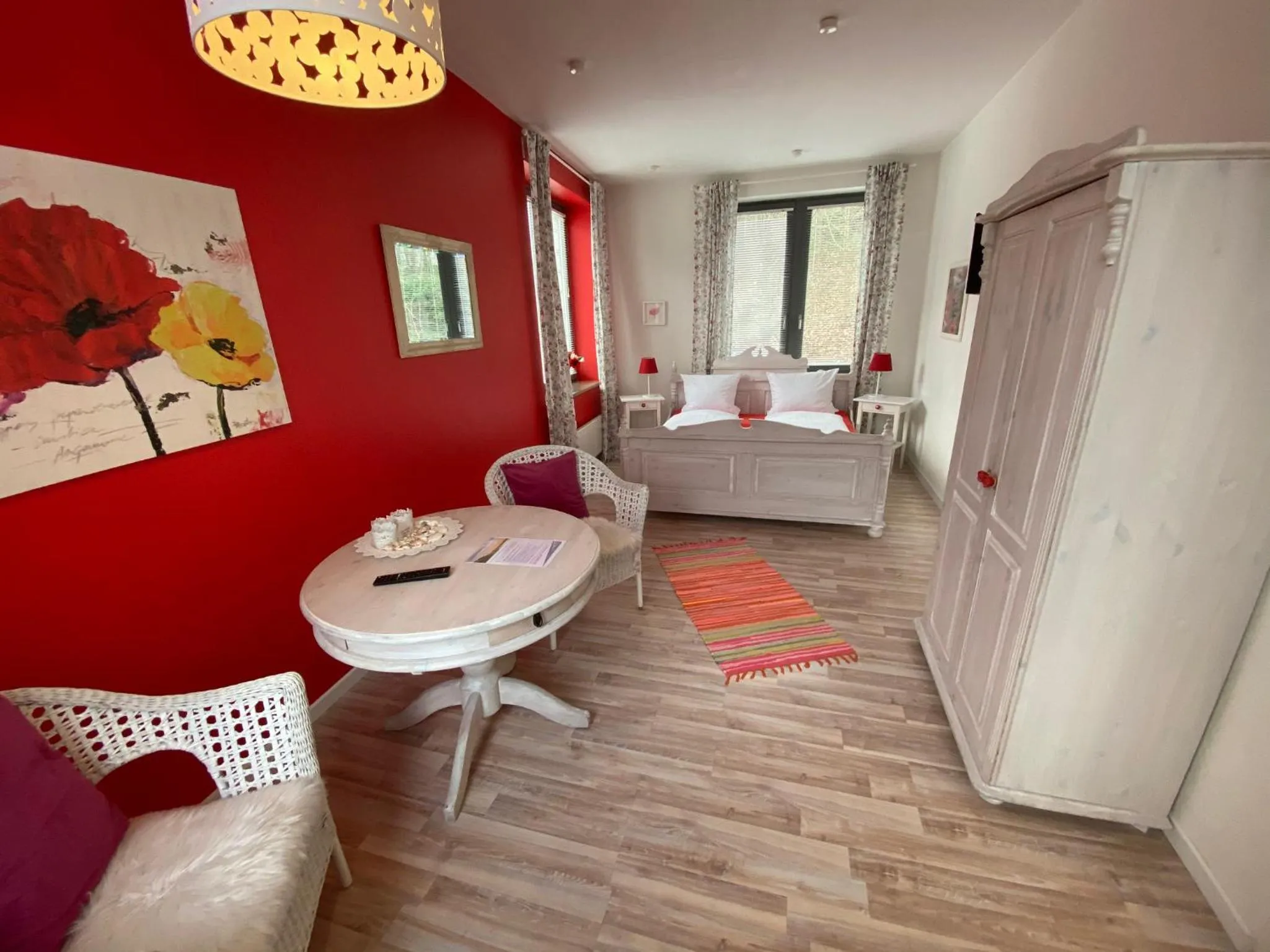 Photo of the whole room, Bed in Gästehaus Lavendel