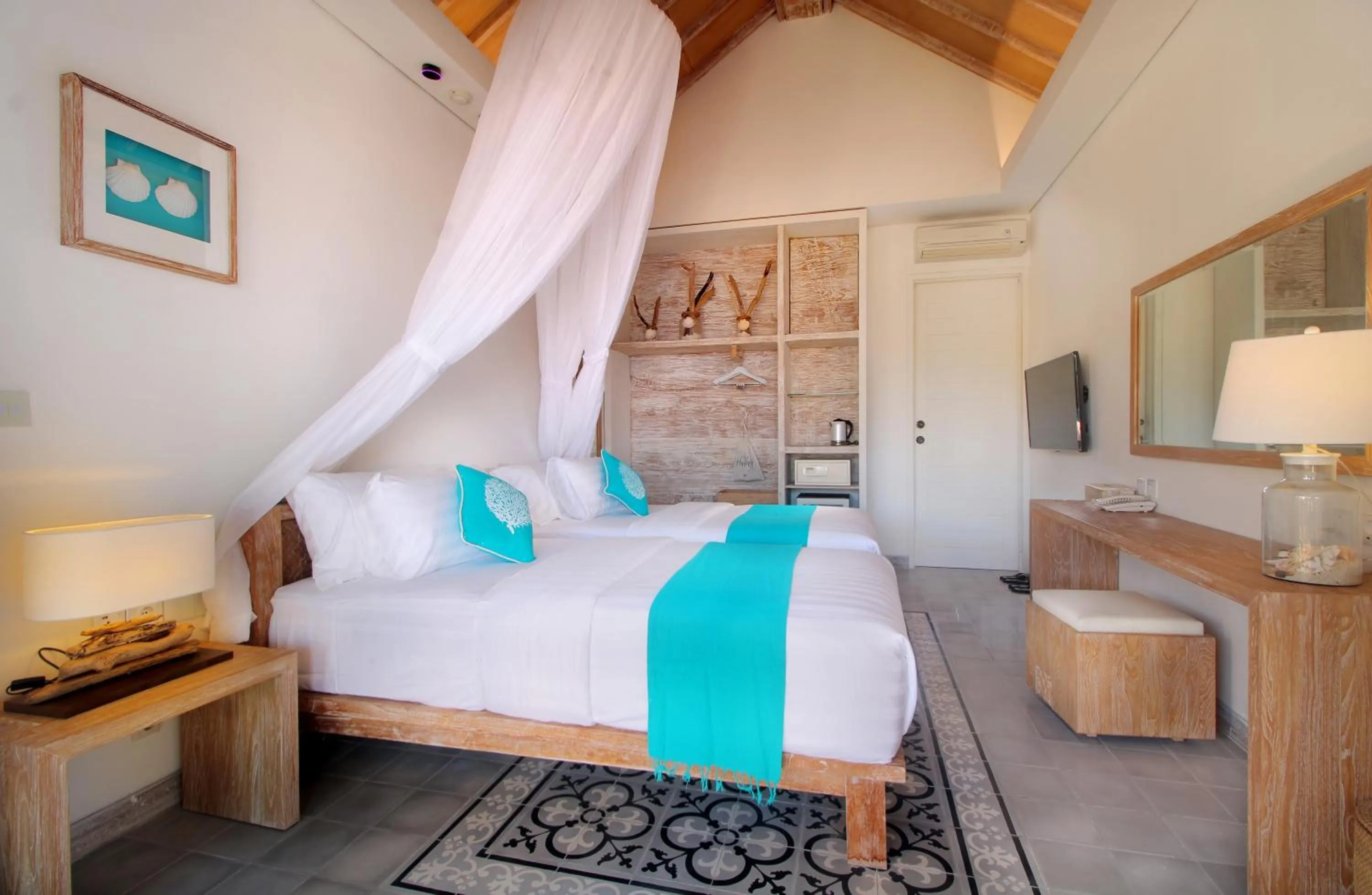 Bed in Kardia Resort Gili Trawangan A Pramana Experience