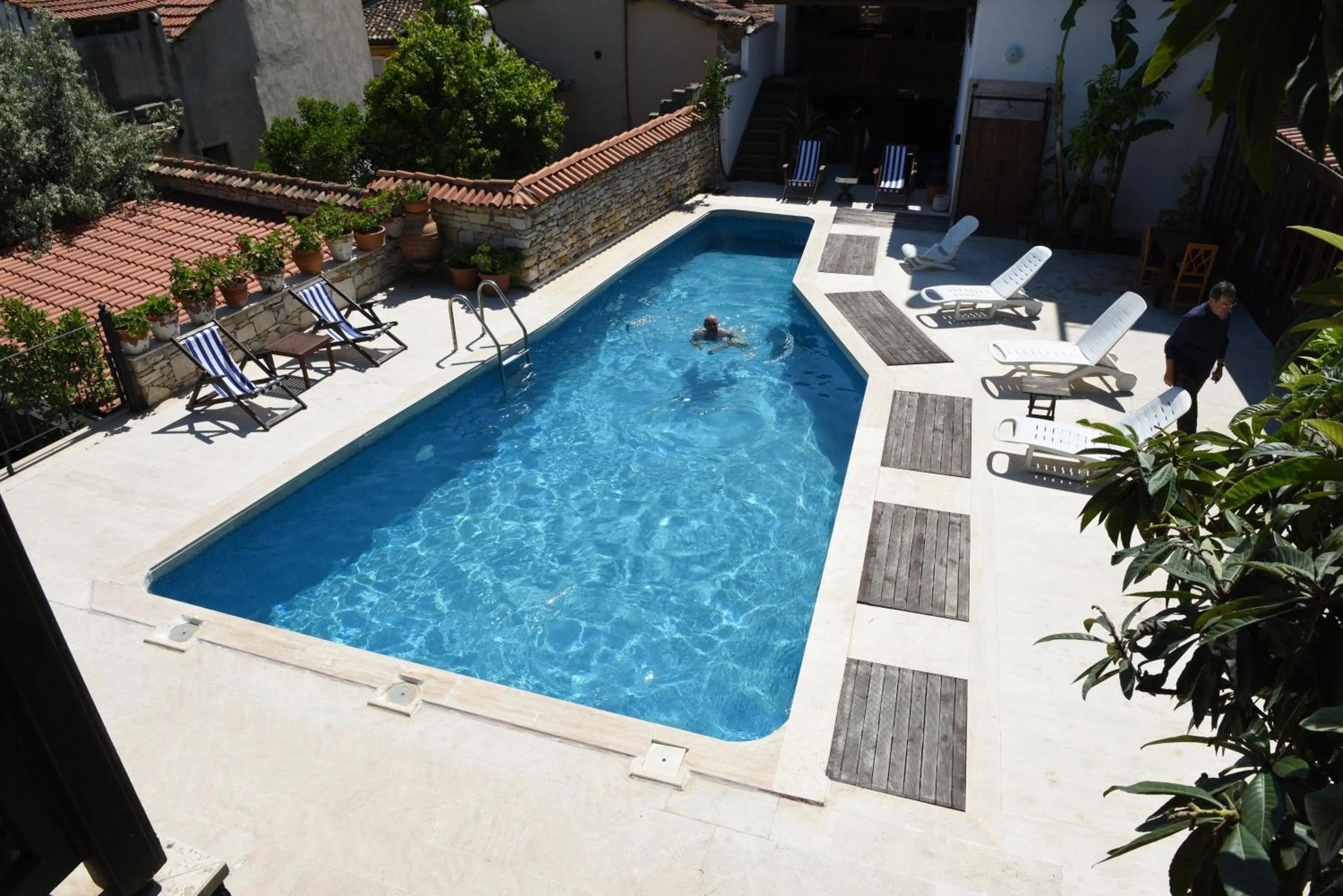 Pool view in Villa Konak Hotel