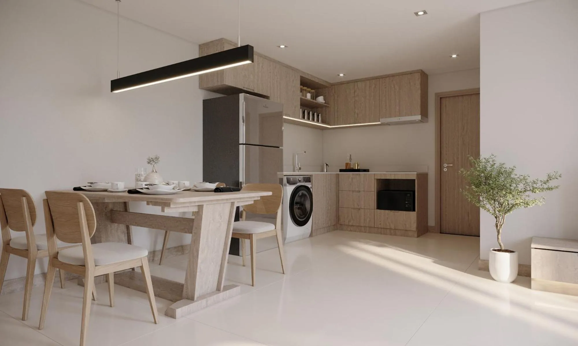 Kitchen or kitchenette in Leon Lasalle Hotel and Residences