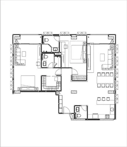 Floor plan in Leon Lasalle Hotel and Residences