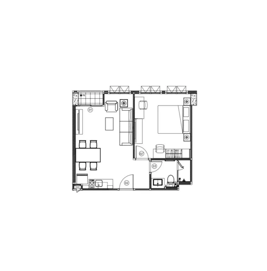 Floor plan in Leon Lasalle Hotel and Residences