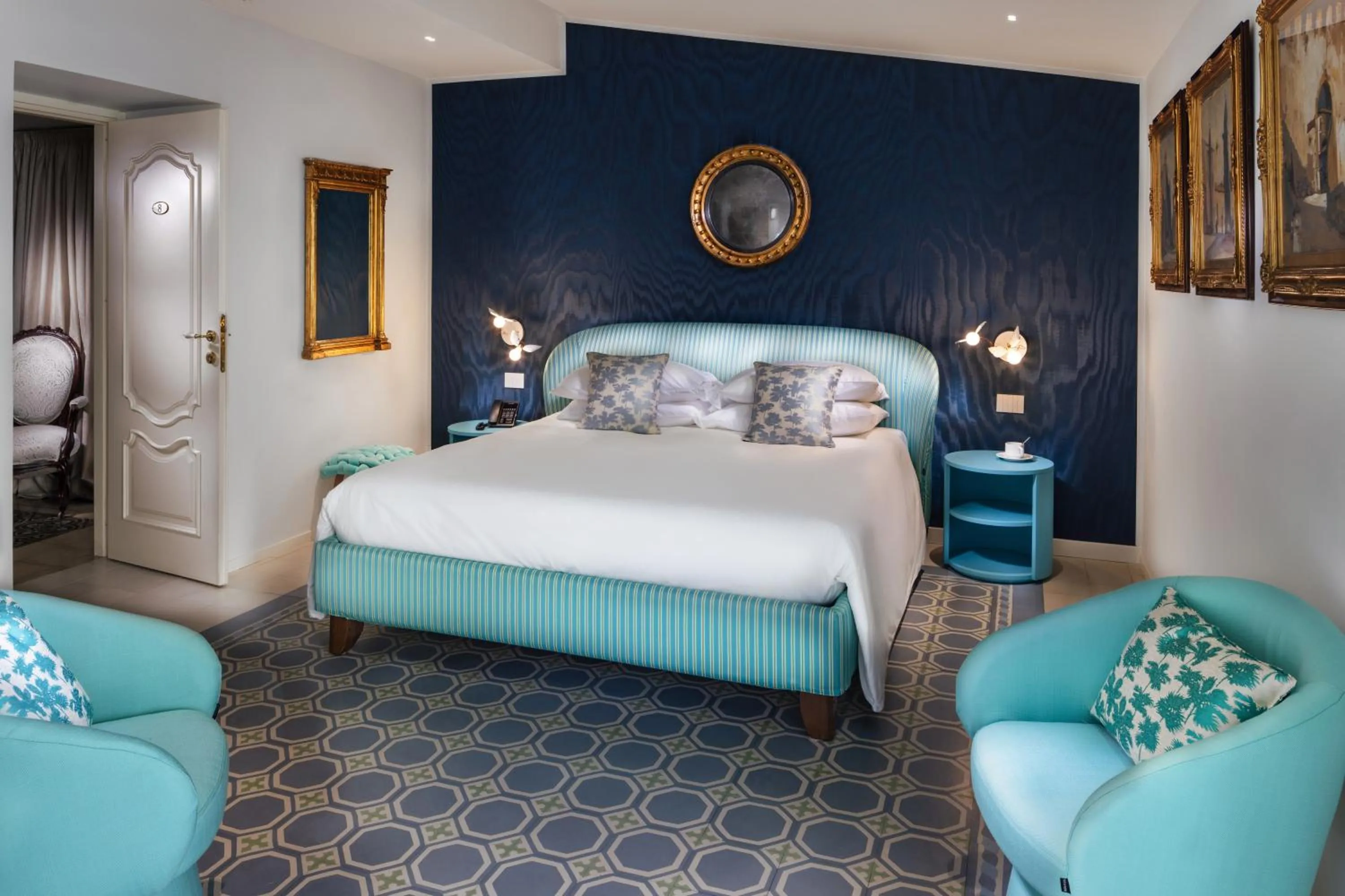 Bed in Hotel Villa Taormina