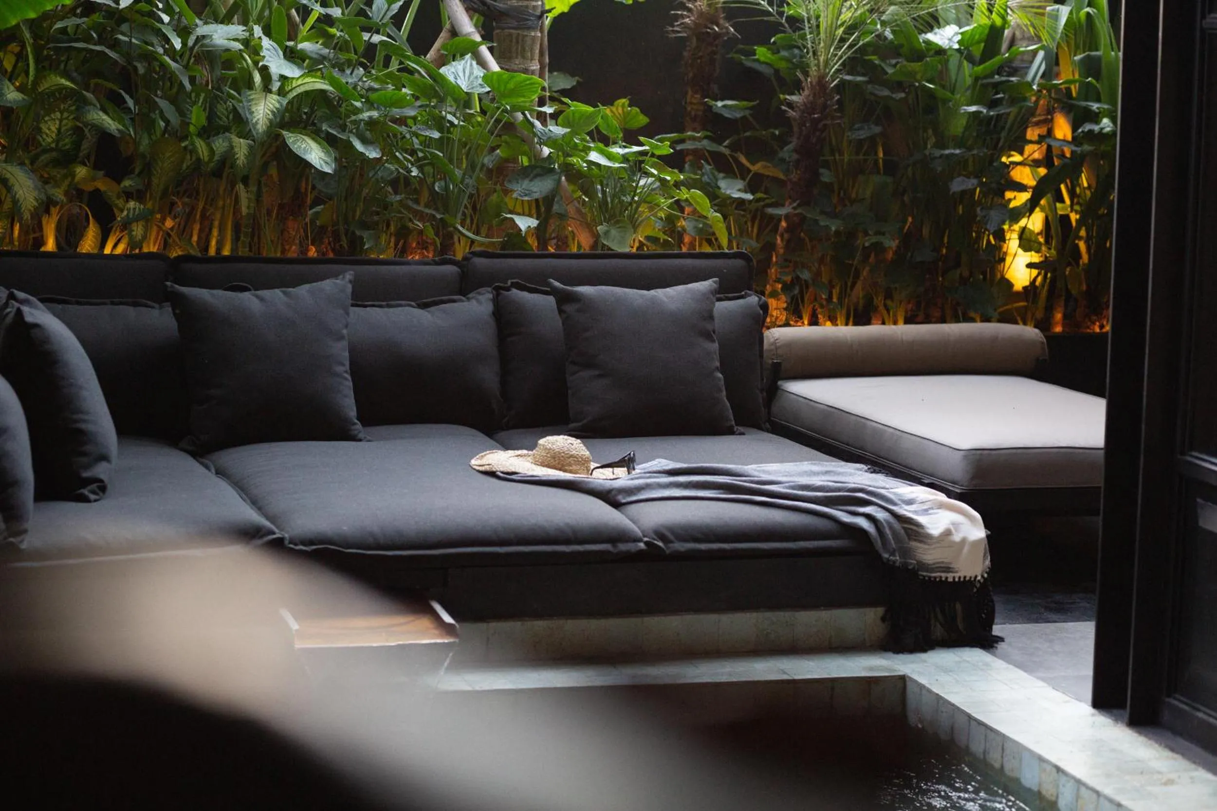 sunbed in The Bohemian Bali, a Member of Design Hotels
