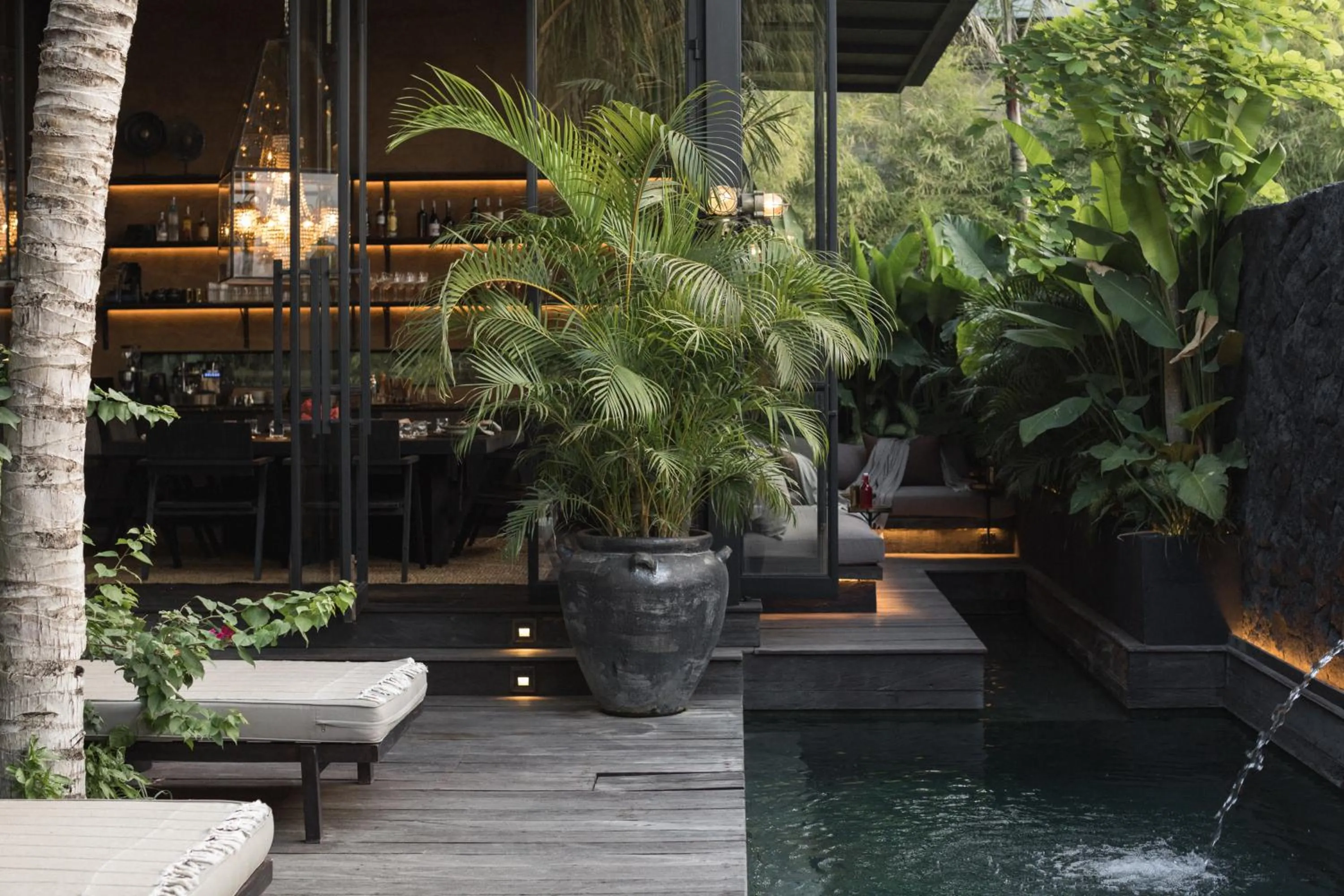 Lounge or bar in The Bohemian Bali, a Member of Design Hotels