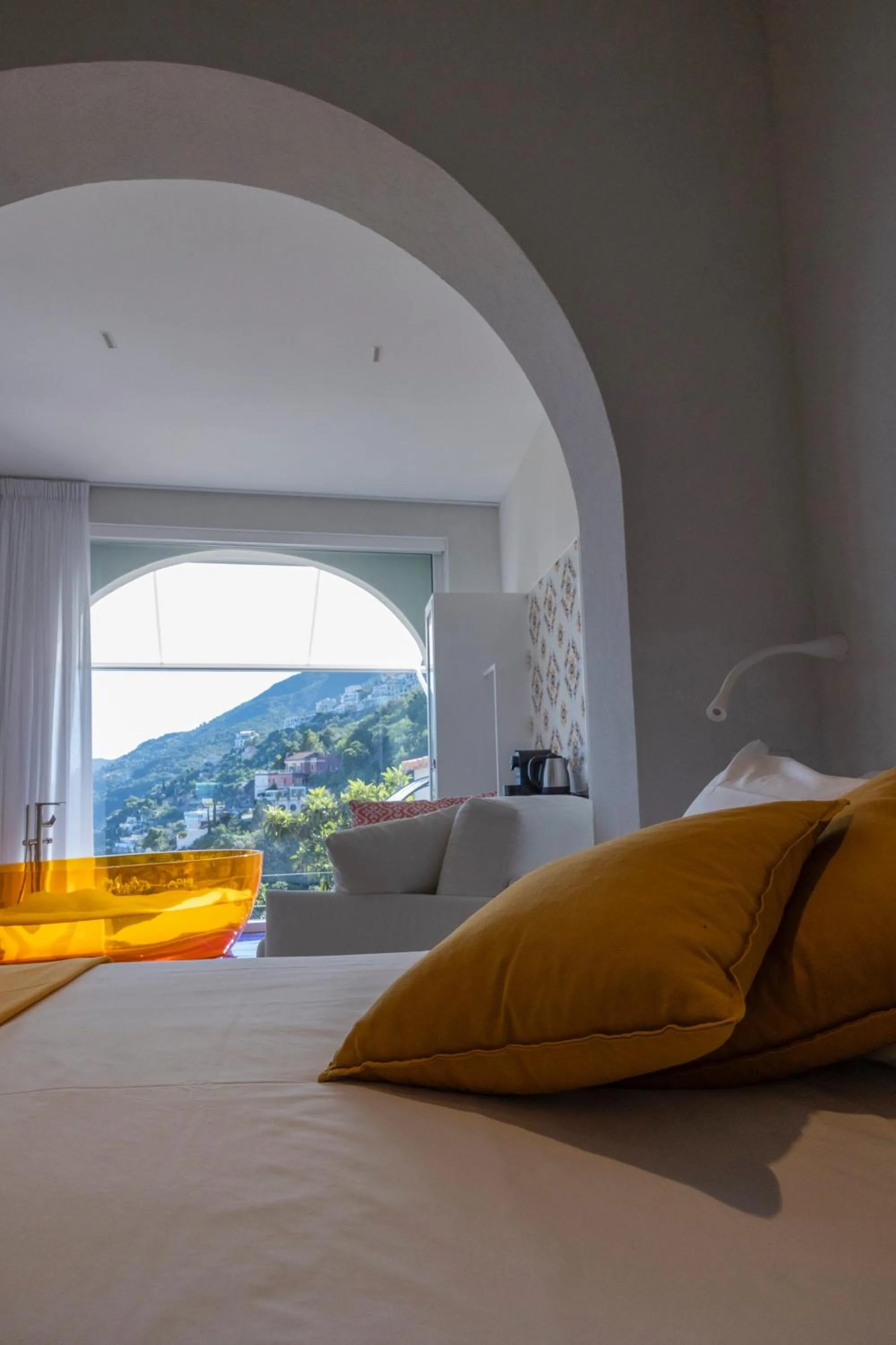 Bedroom, Bed in Decori Suites Amalfi Coast - Free Parking