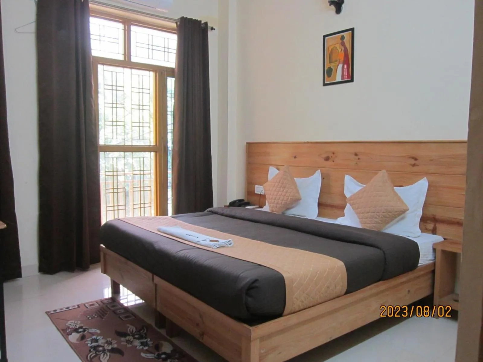 Bed in Hotel Krishna Rishikesh