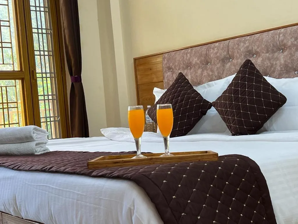 Bed in Hotel Krishna Rishikesh