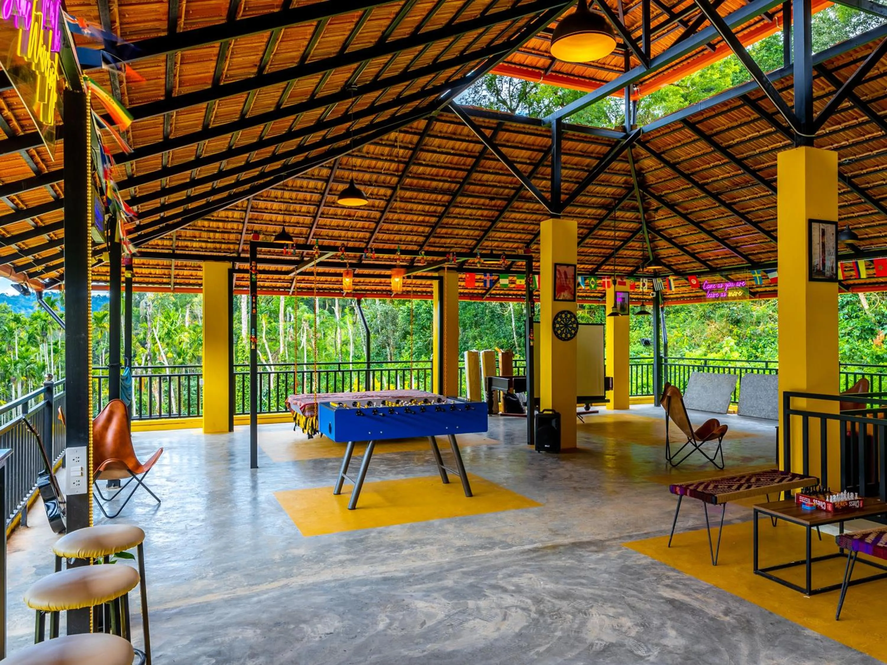 Patio in The Hosteller Coorg Rainforest, Madikeri
