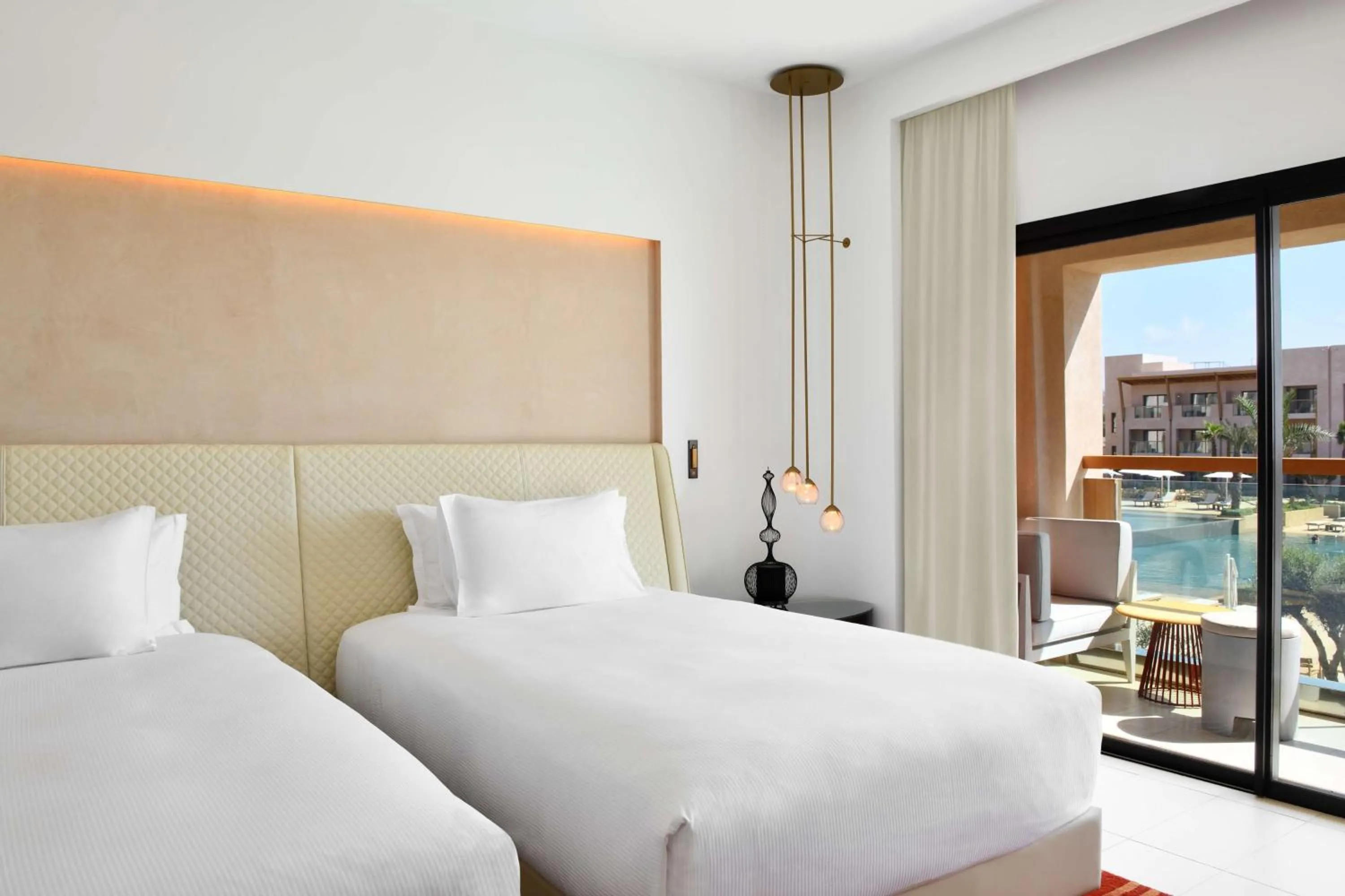 Bed in Hilton Taghazout Bay Beach Resort & Spa