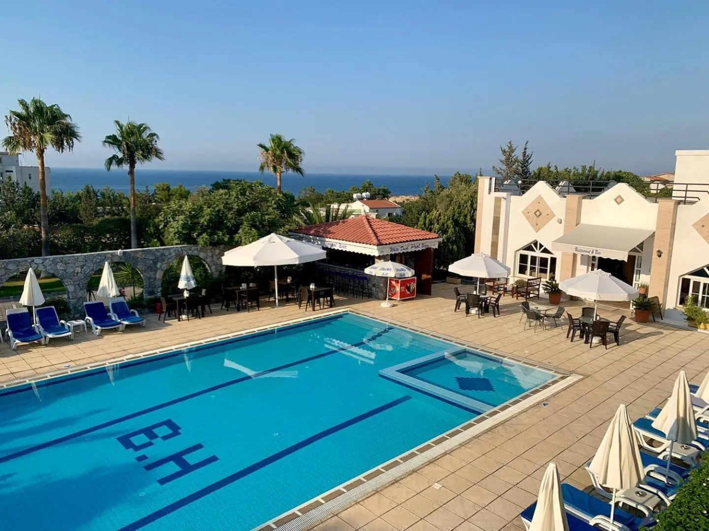 Pool view in Bare Hill Holiday Apartments