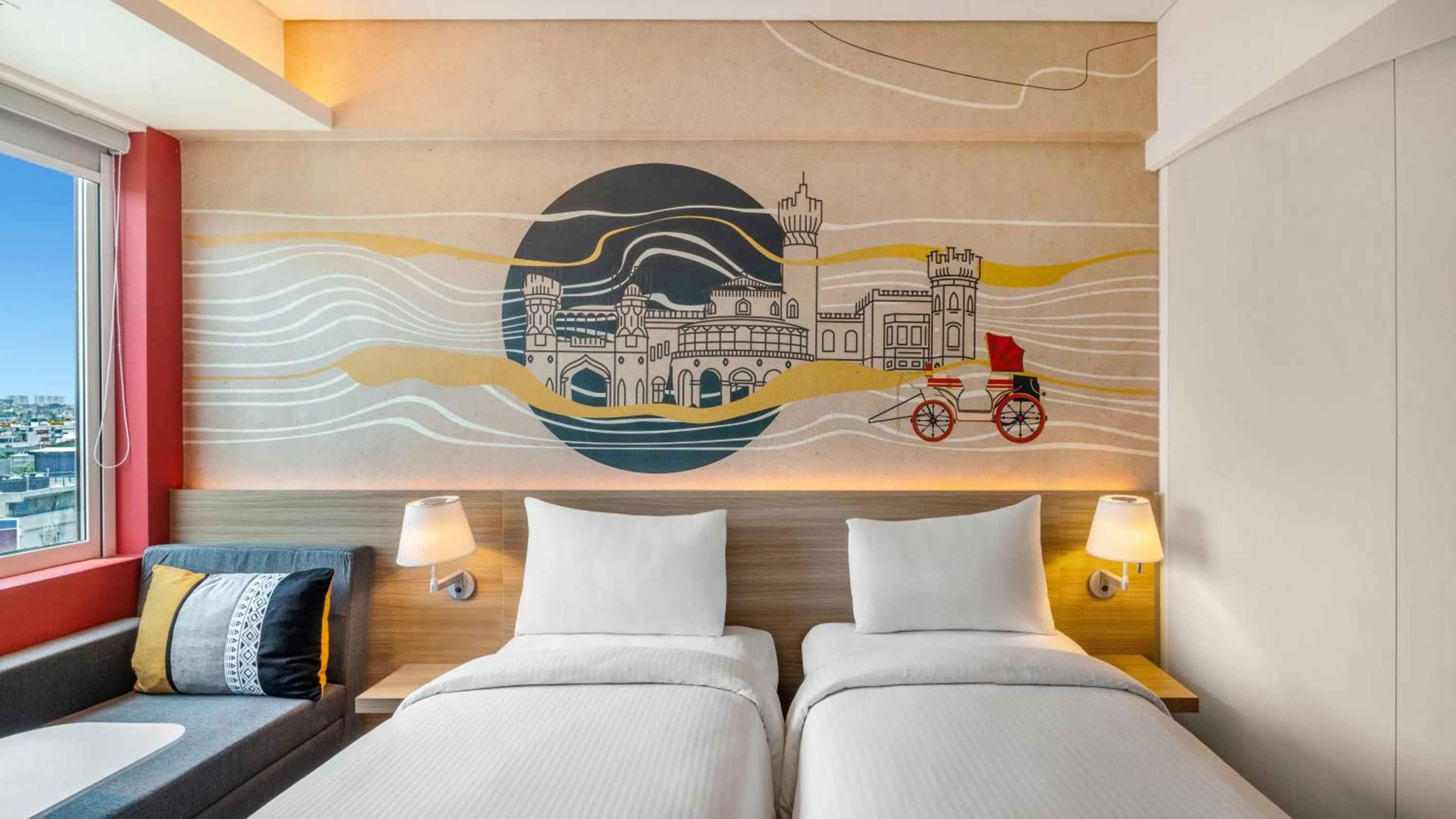 Bed in ibis Bengaluru Hebbal - An Accor Brand