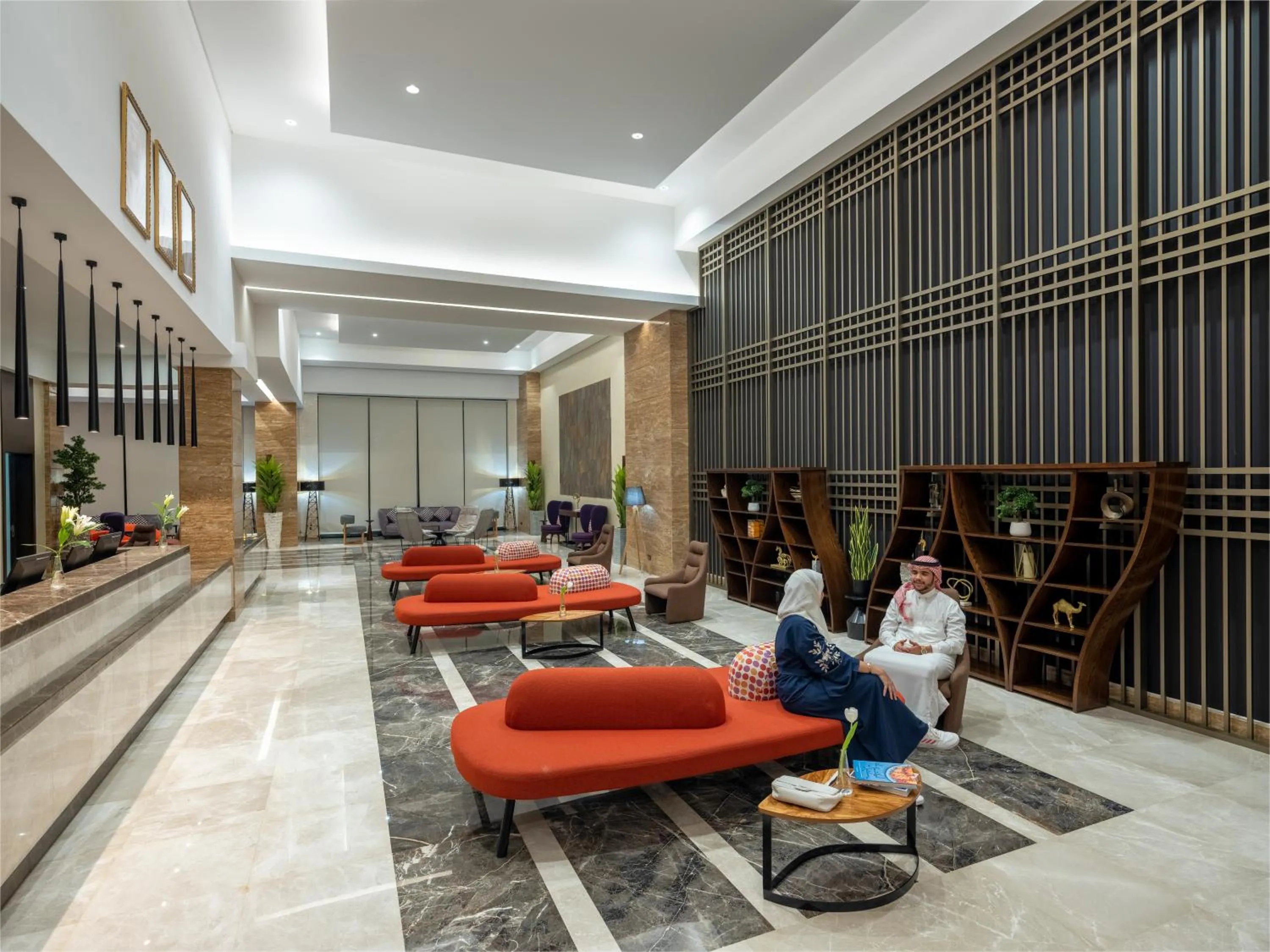 Lobby or reception in Novotel Makkah Thakher City