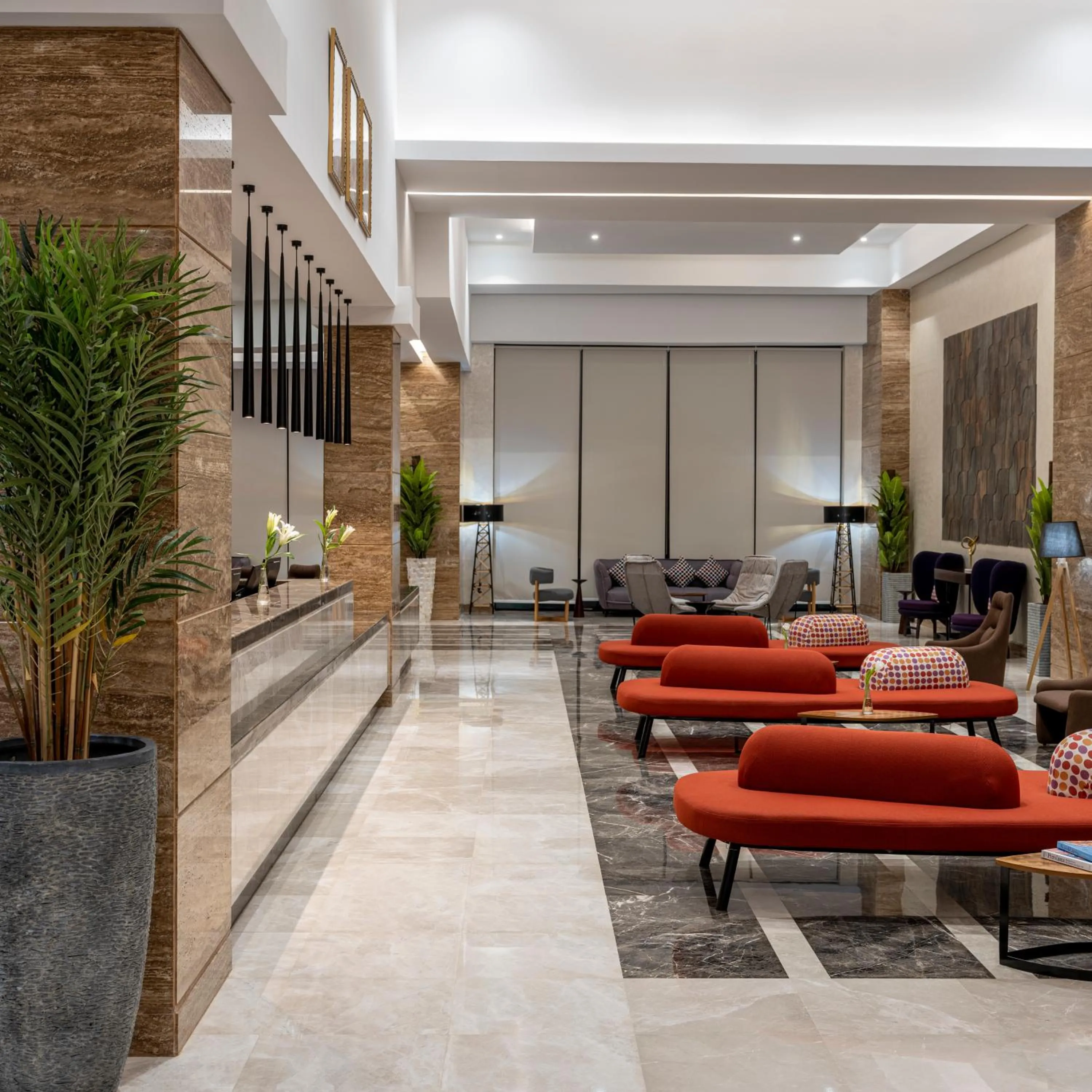 Lobby or reception in Novotel Makkah Thakher City