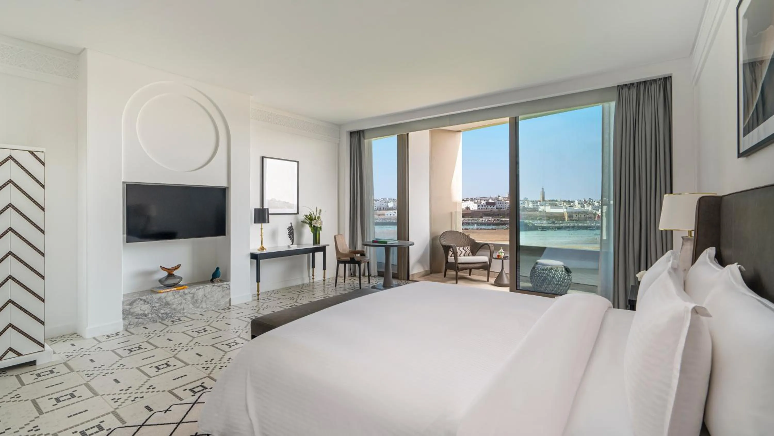 Bedroom, Bed in Fairmont La Marina Rabat Sale Hotel