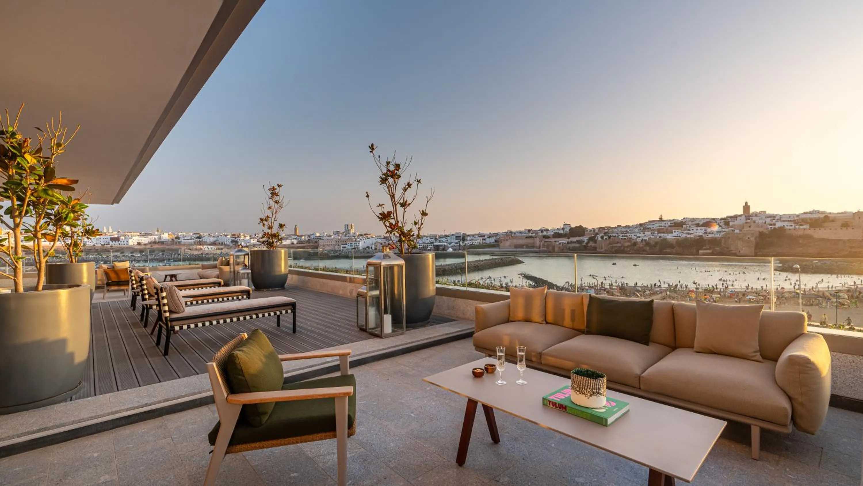 Patio in Fairmont La Marina Rabat Sale Hotel