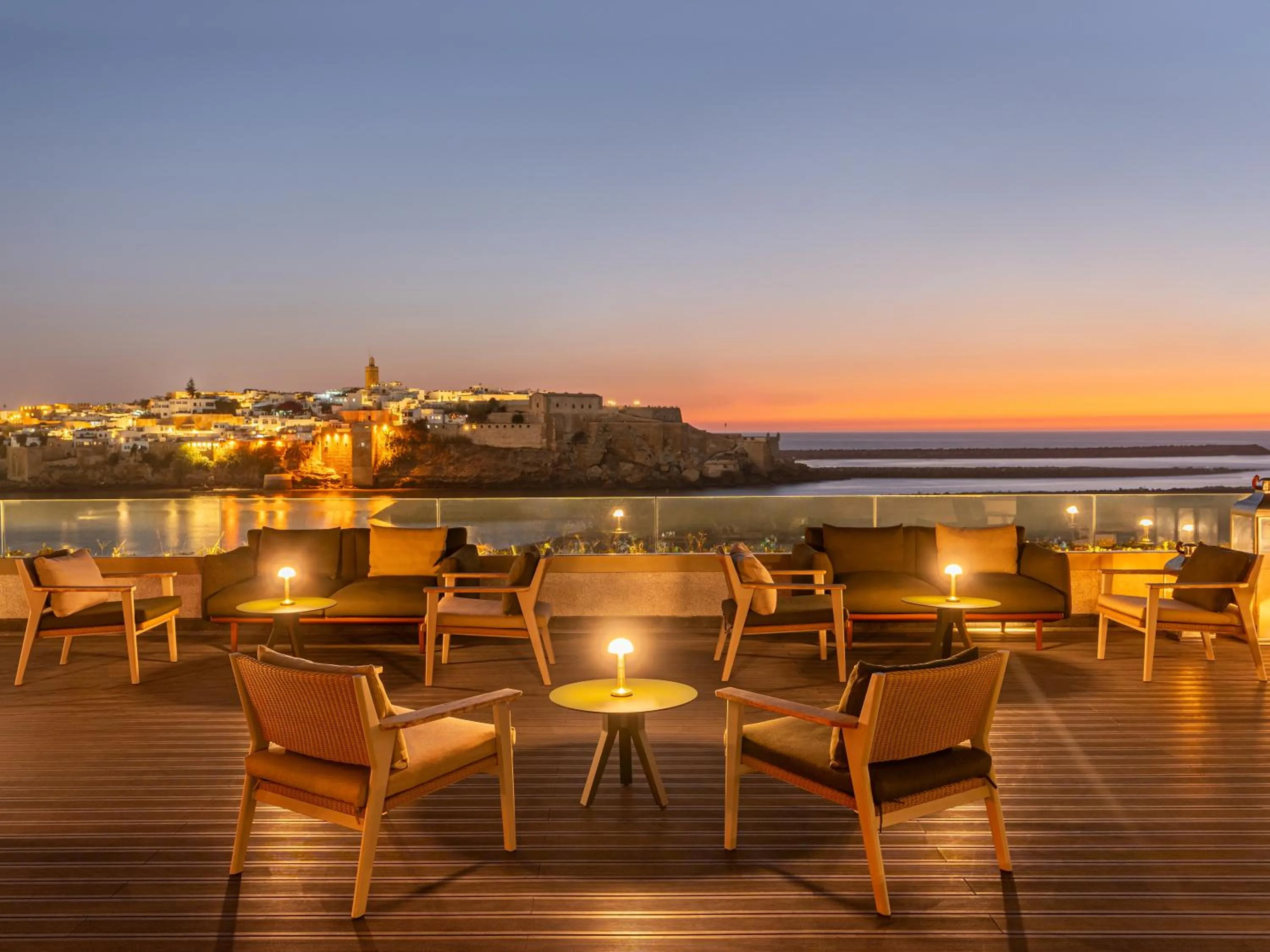 Patio in Fairmont La Marina Rabat Sale Hotel