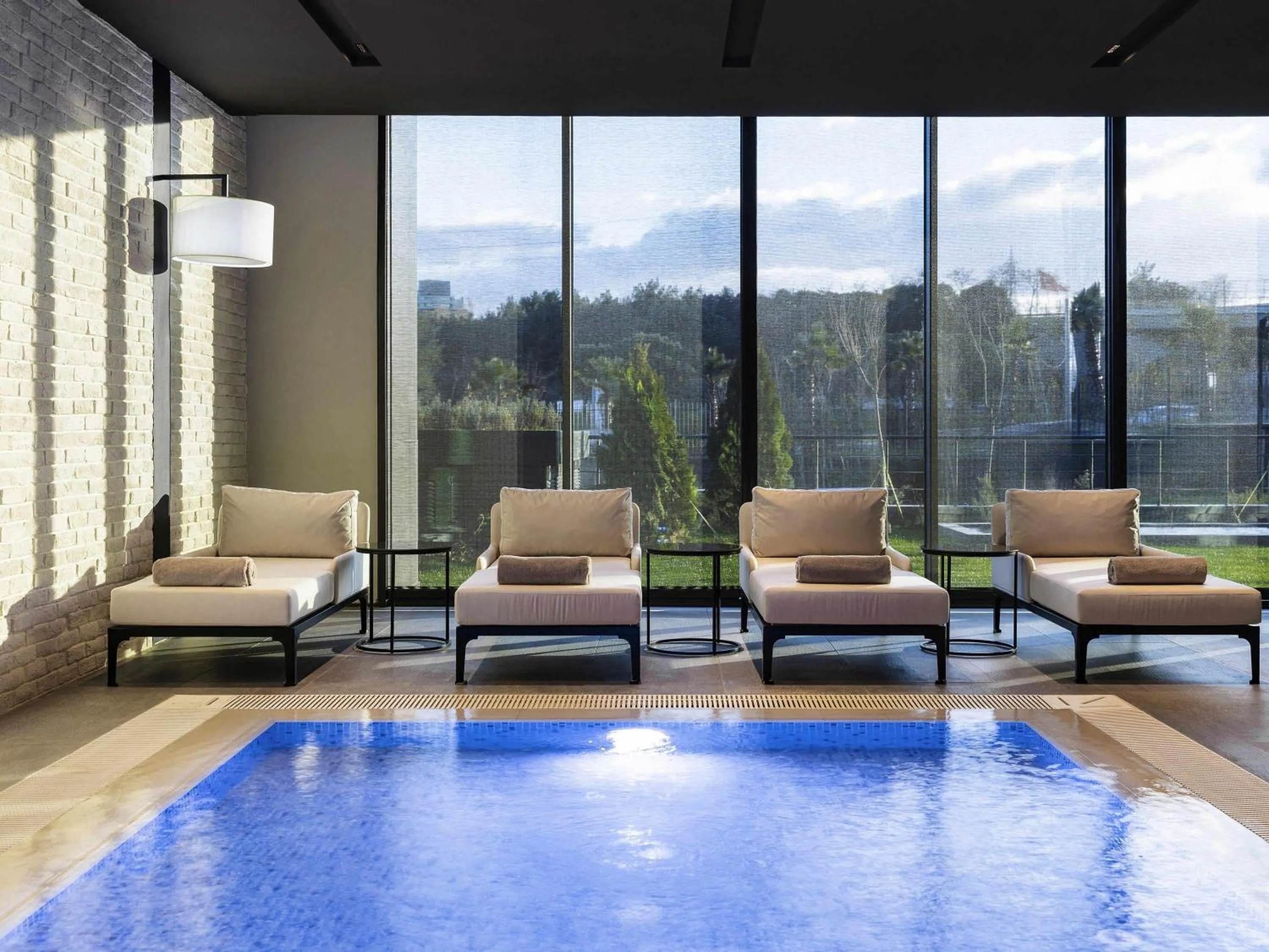 Pool view in Movenpick Living Istanbul Camlivadi