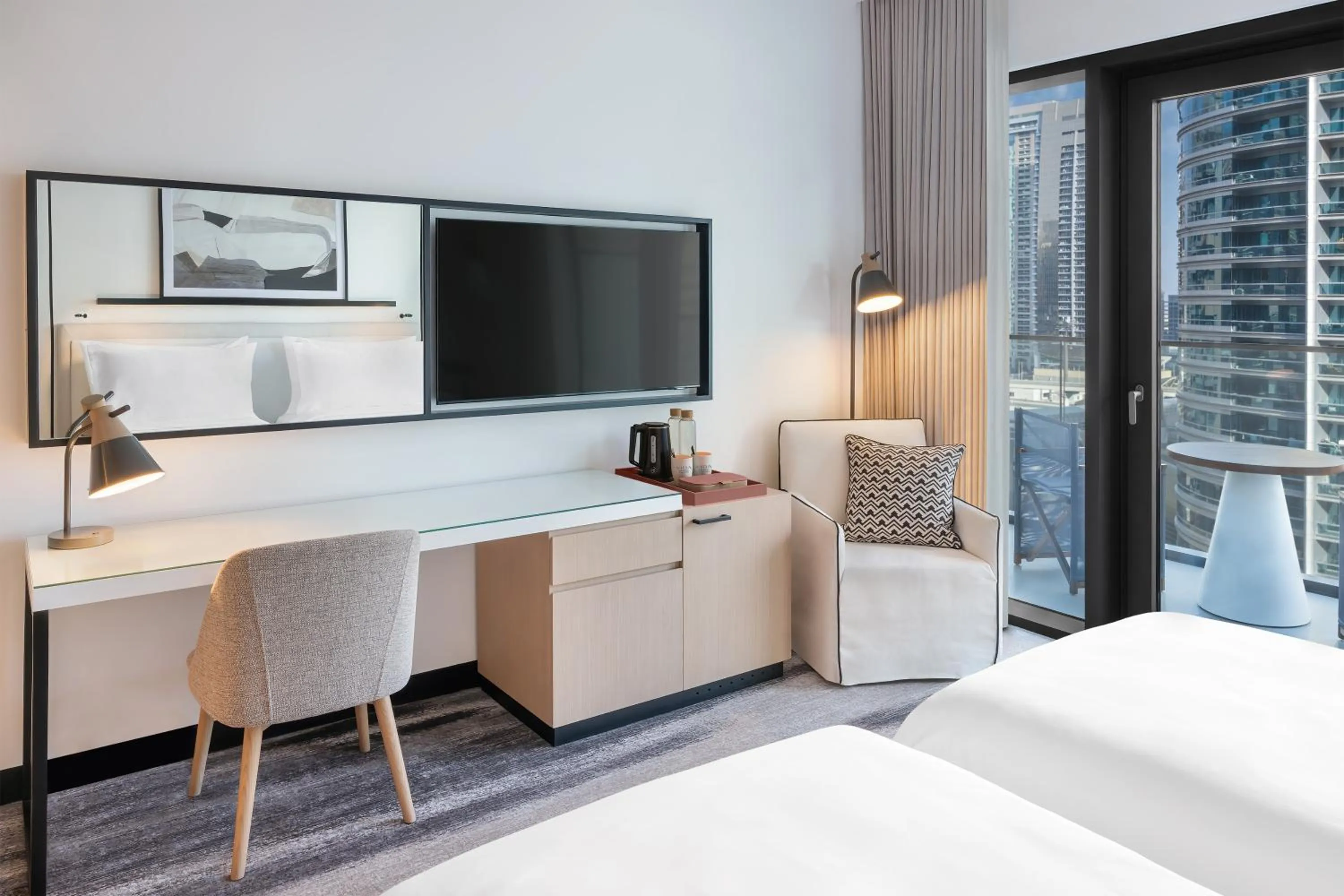 Bed in Vida Dubai Marina & Yacht Club