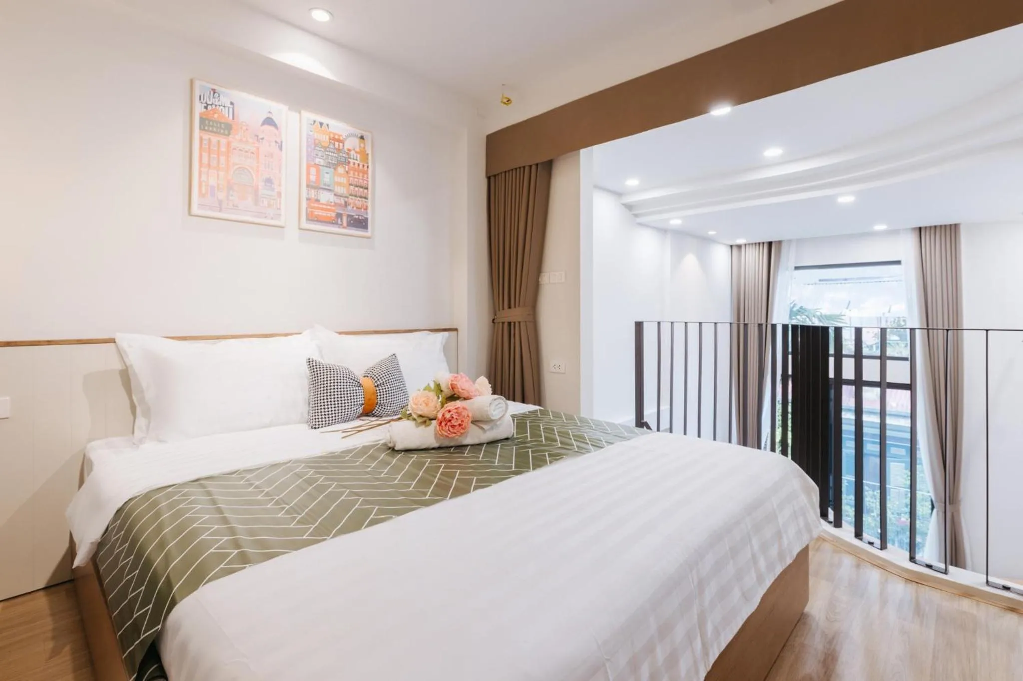 Bed in Margaery Boutique Apartment & Skyon9 Rooftop Bar