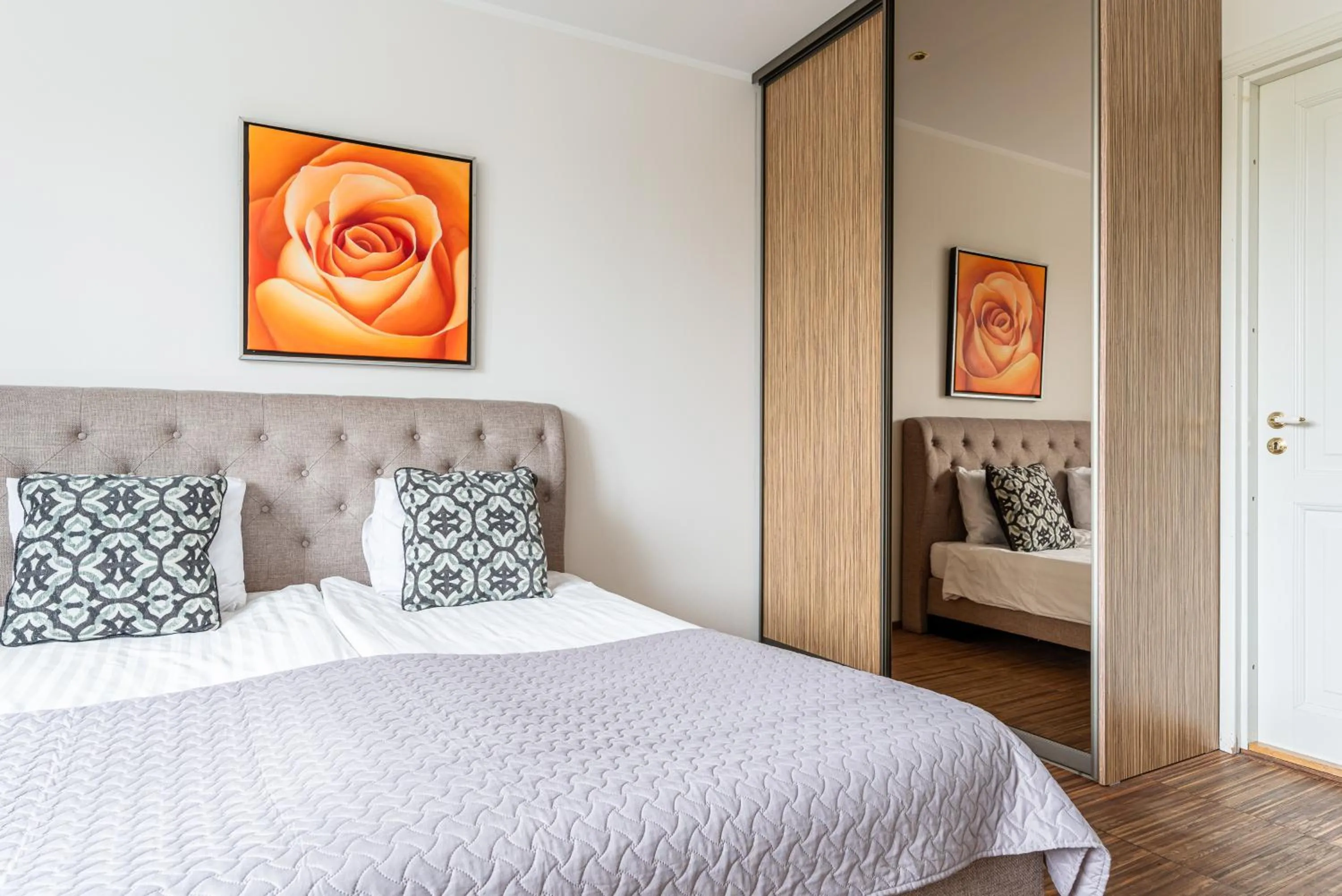 Bed in Yoga Residence Apartments