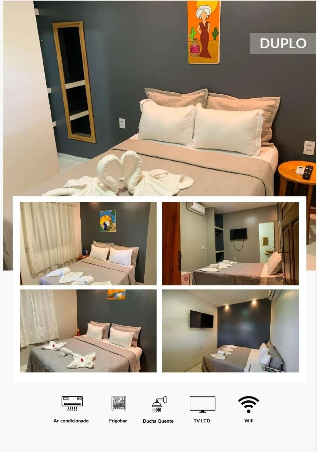 Bed in Villa Paihia Jericoacoara