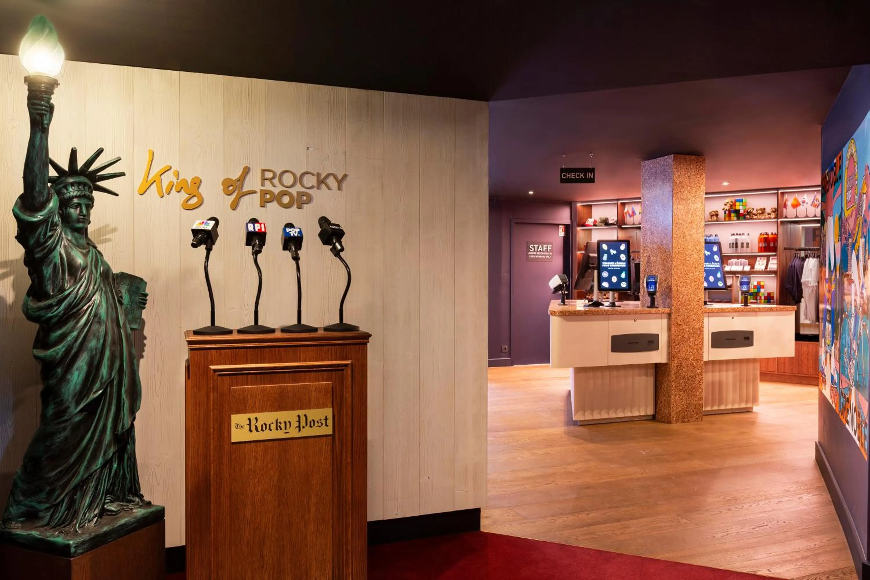 Lobby or reception in RockyPop Grenoble Appartements