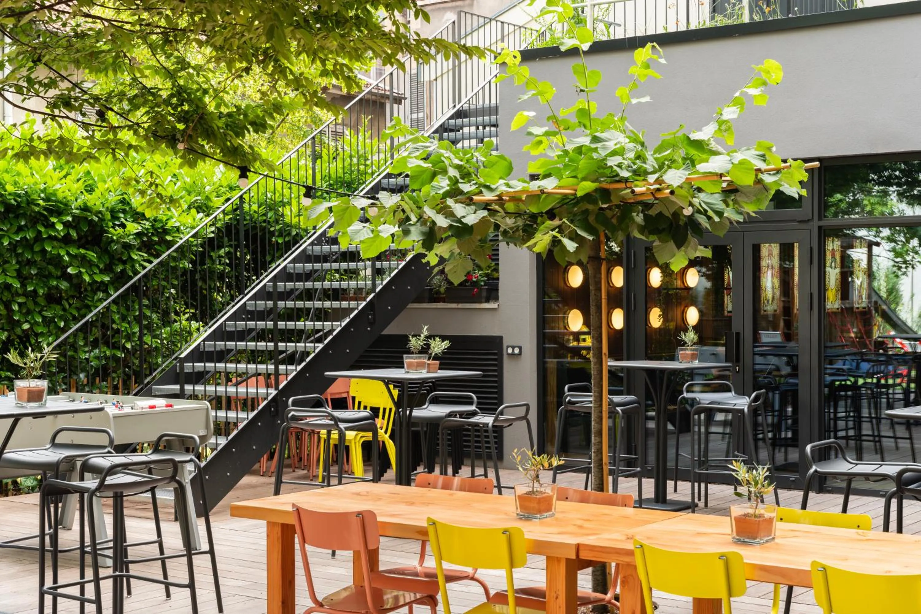 Patio in RockyPop Grenoble Appartements