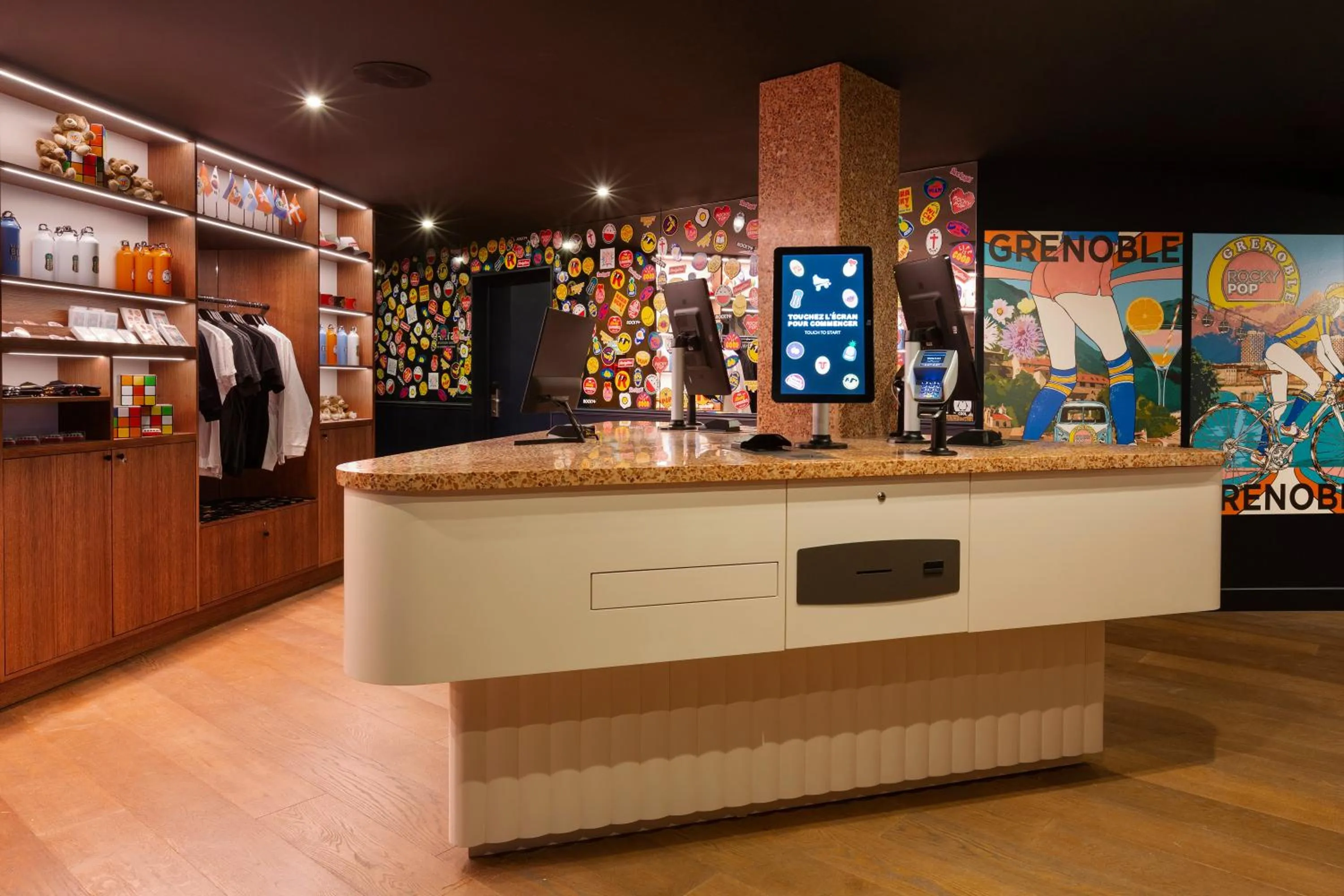 Lobby or reception in RockyPop Grenoble Appartements