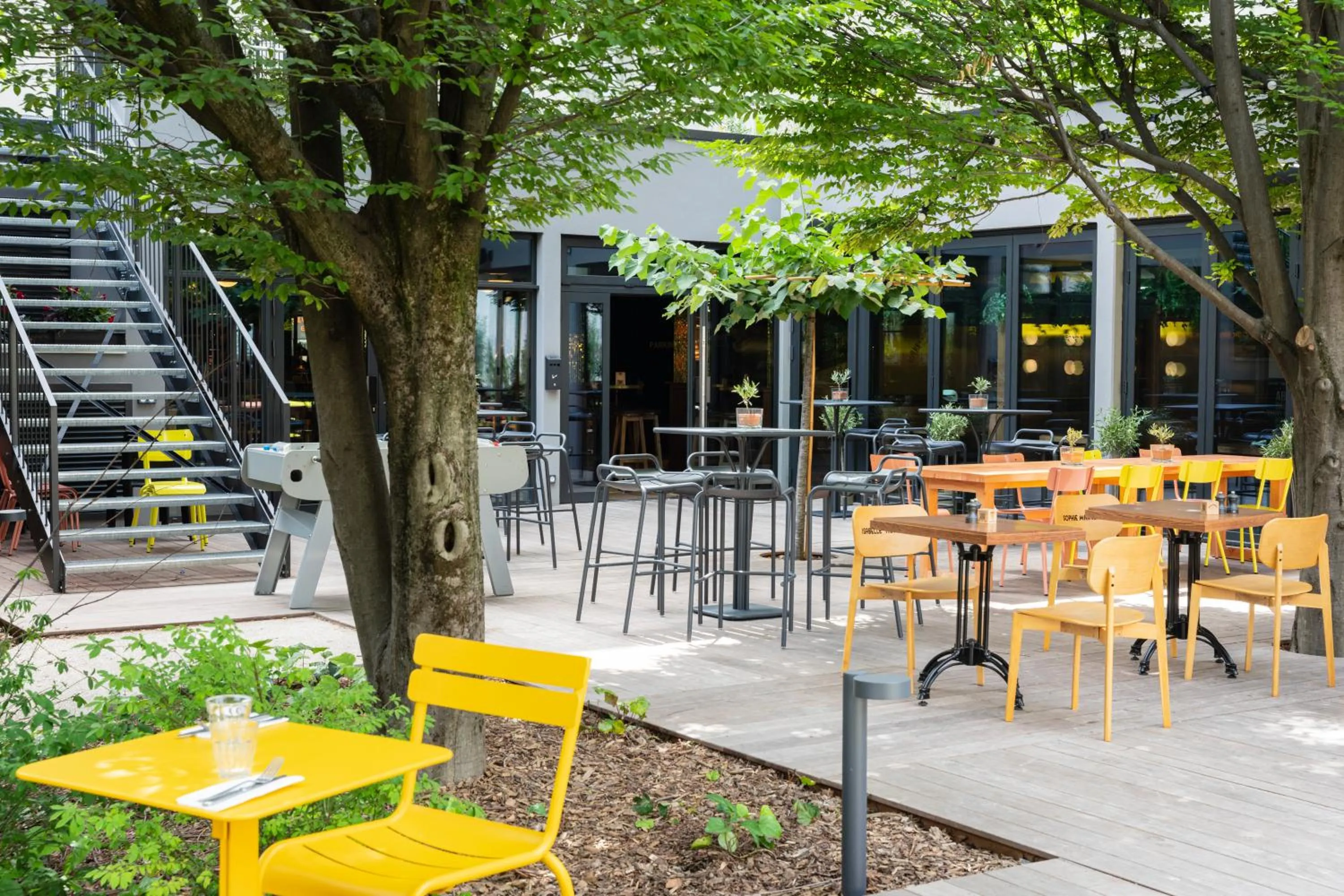 Patio in RockyPop Grenoble Appartements