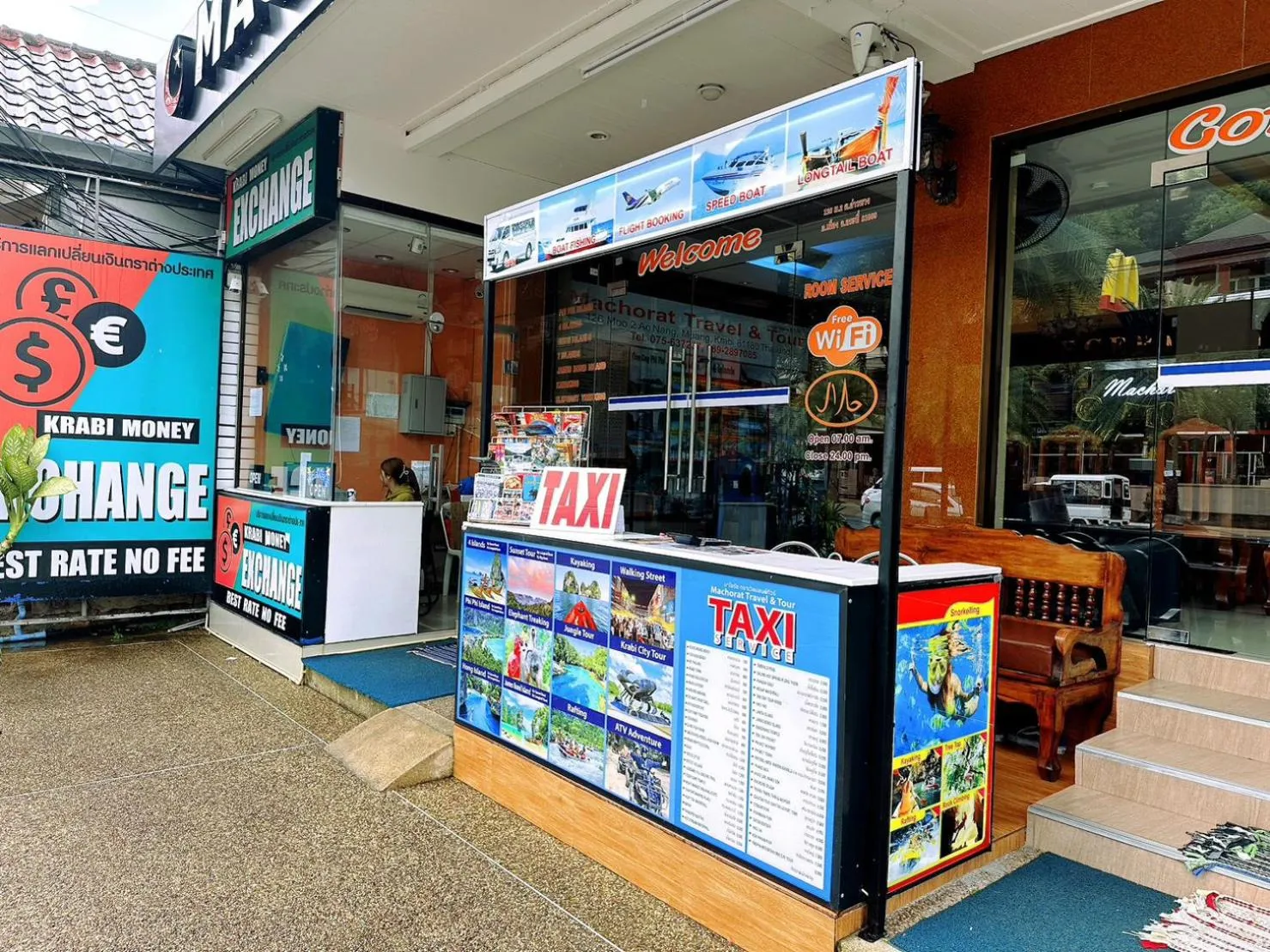 currency exchange in Machorat Aonang Resort at Aonang Beach Krabi