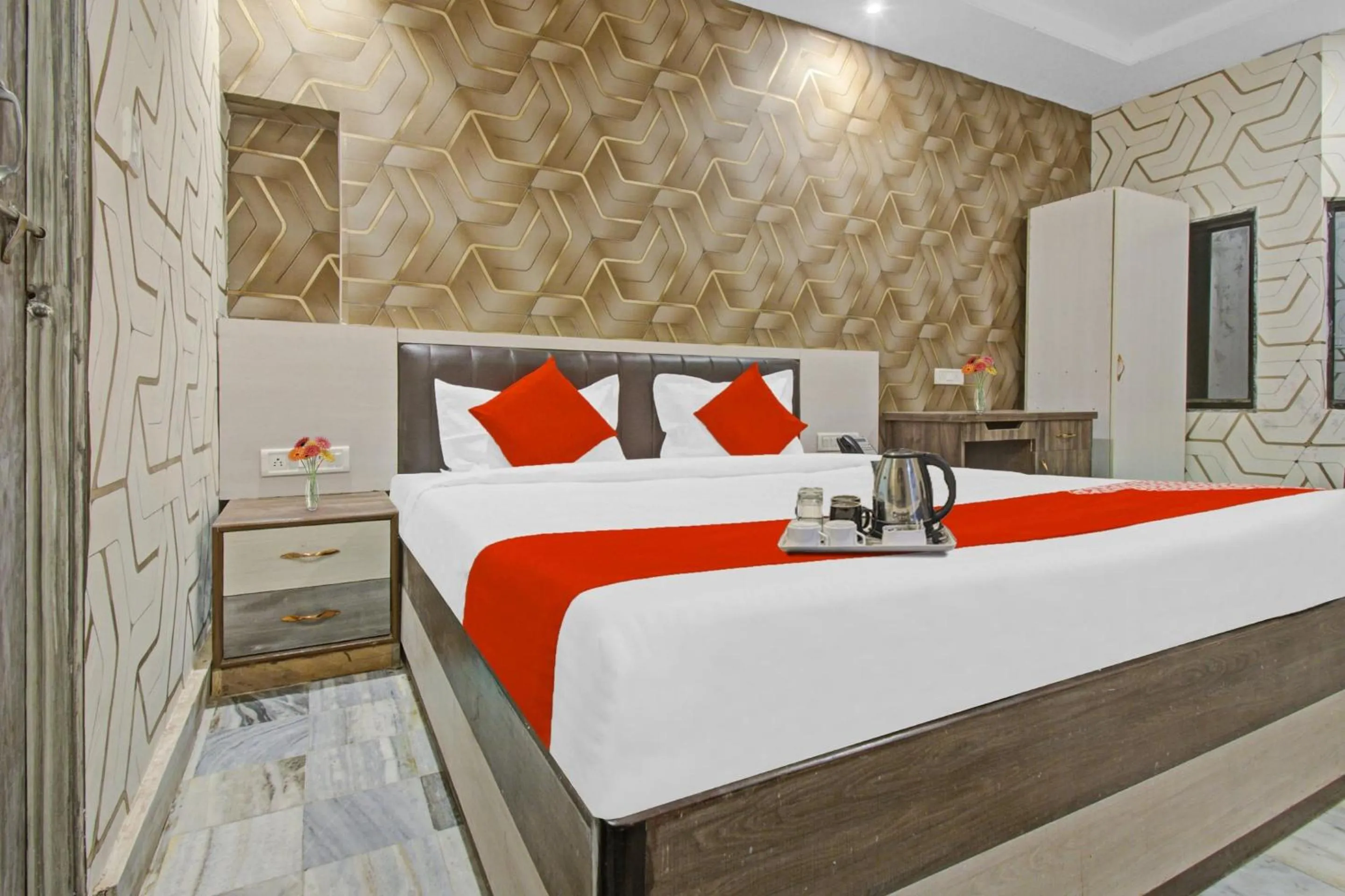 Bedroom, Bed in Hotel O Shree Mangalkamna