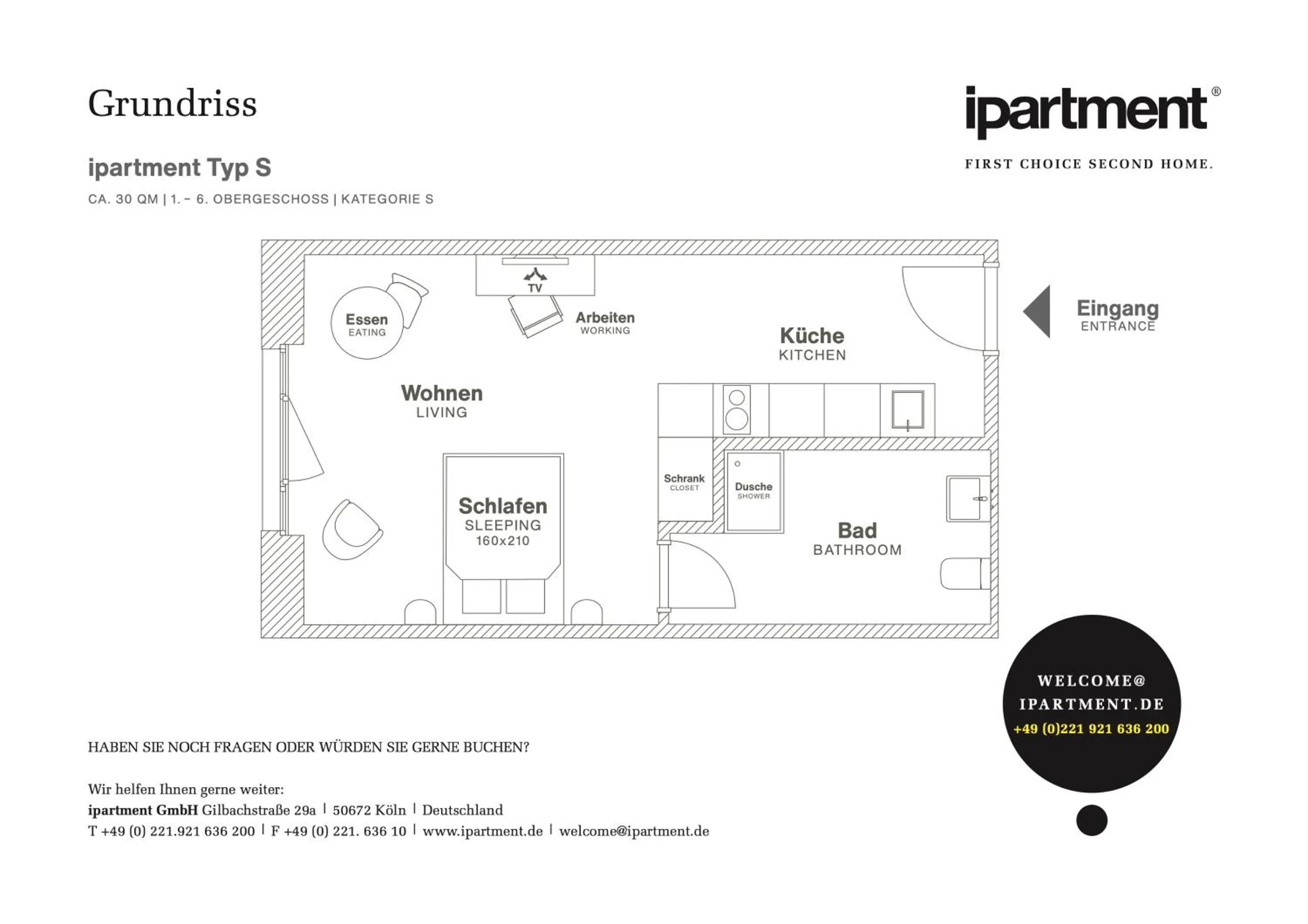 Floor plan in ipartment Berlin Airport