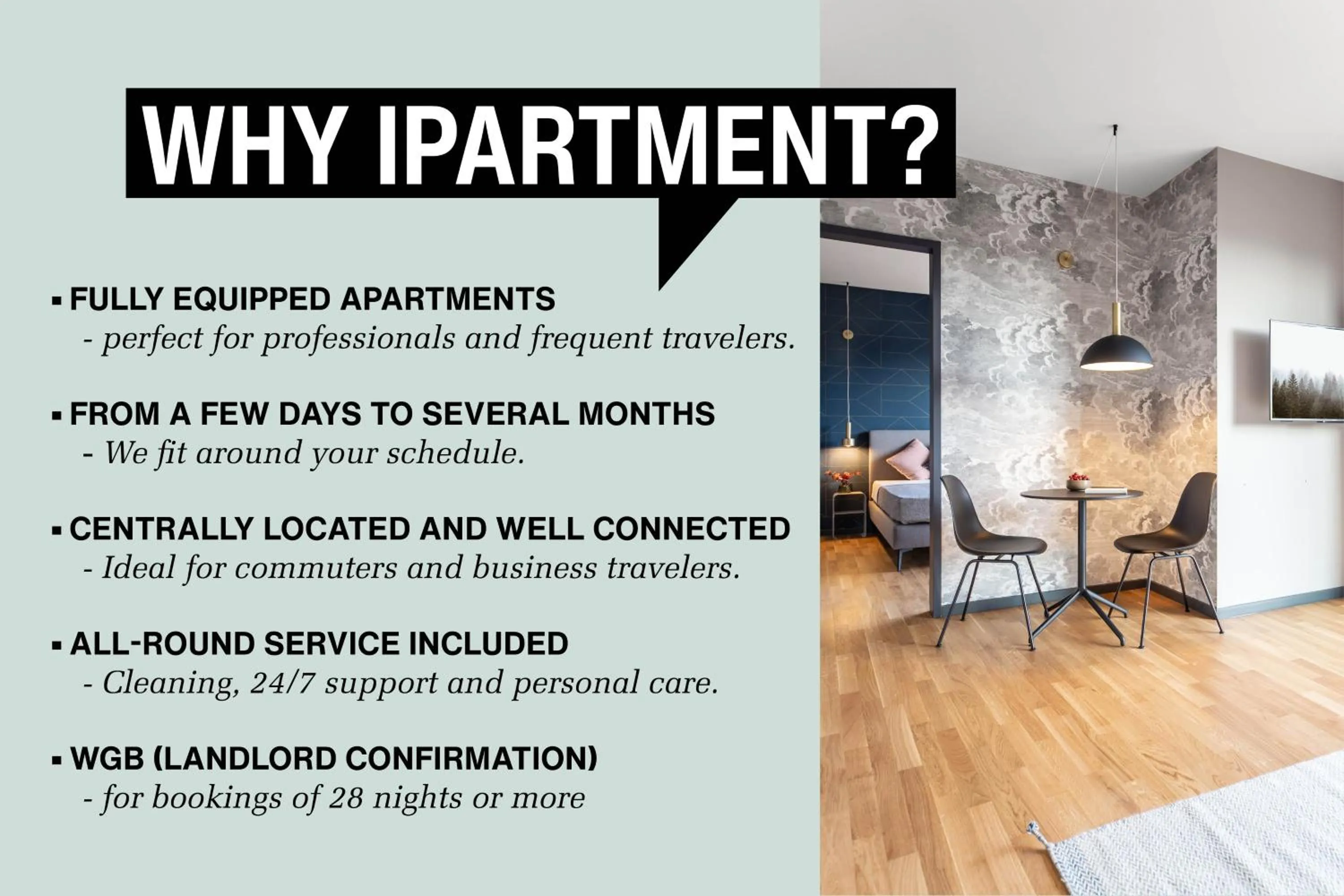 Text overlay in ipartment Berlin Airport