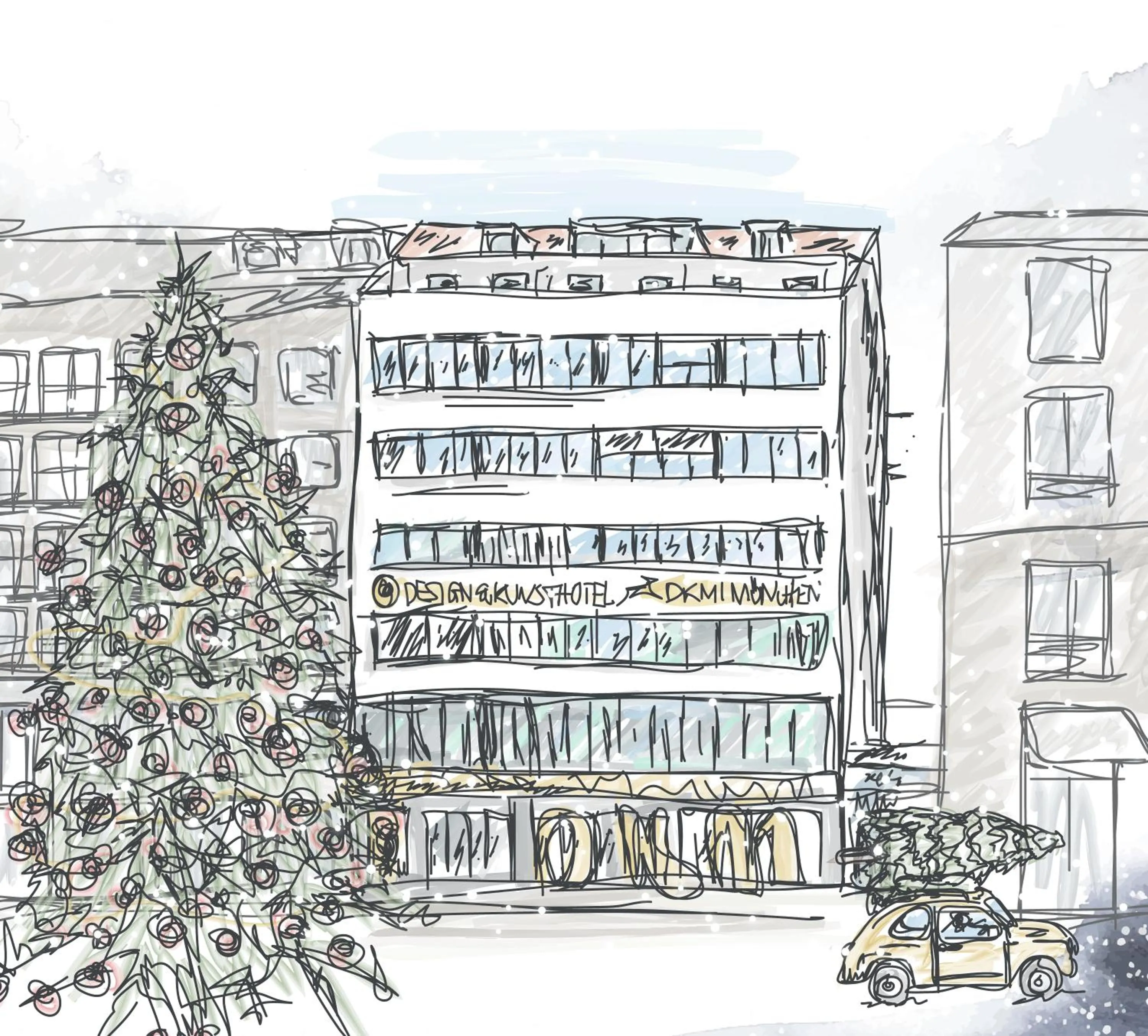 Property building in Design- und Kunsthotel München