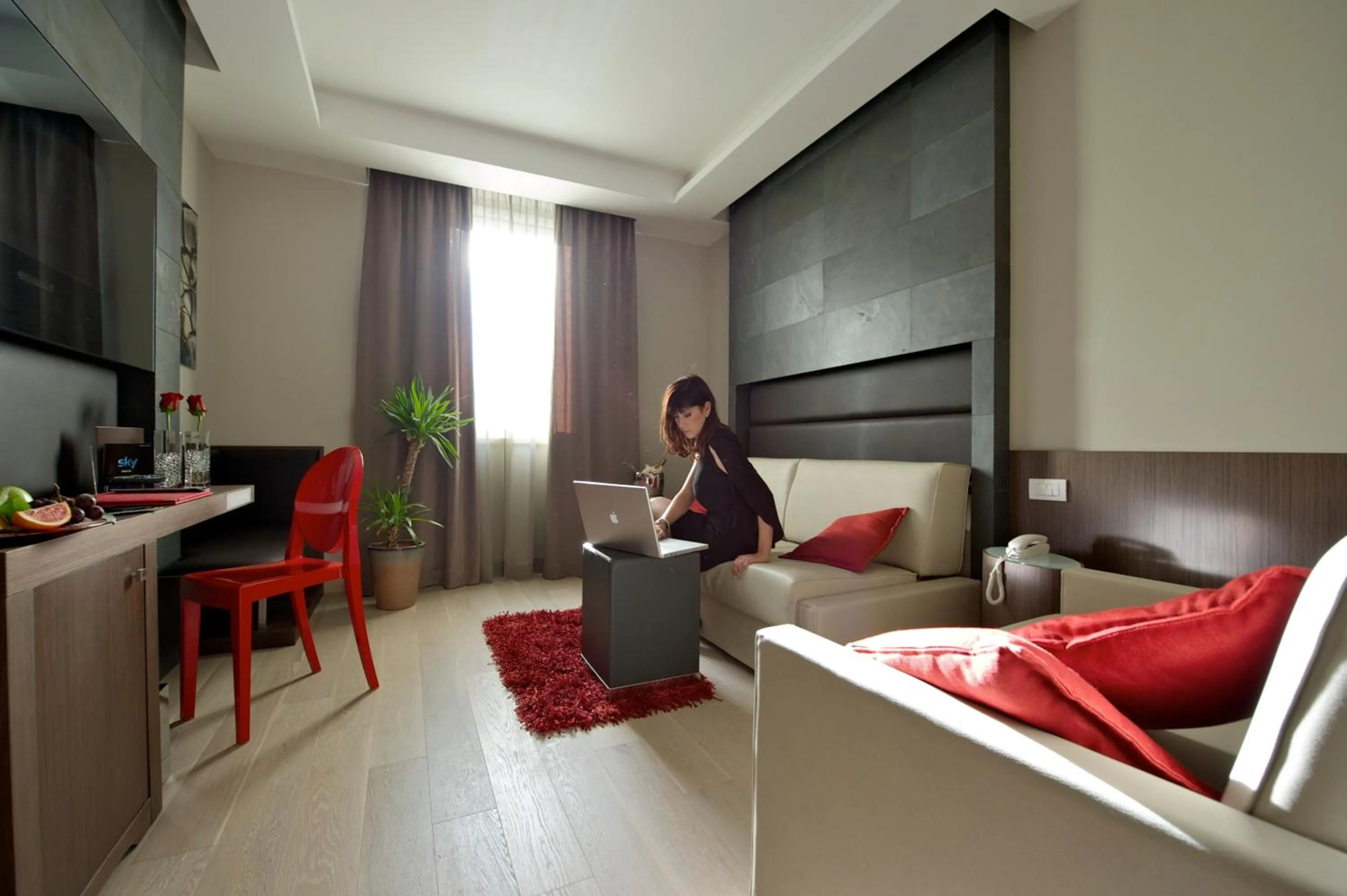 Living room in UNAHOTELS Villa dei Platani Foligno