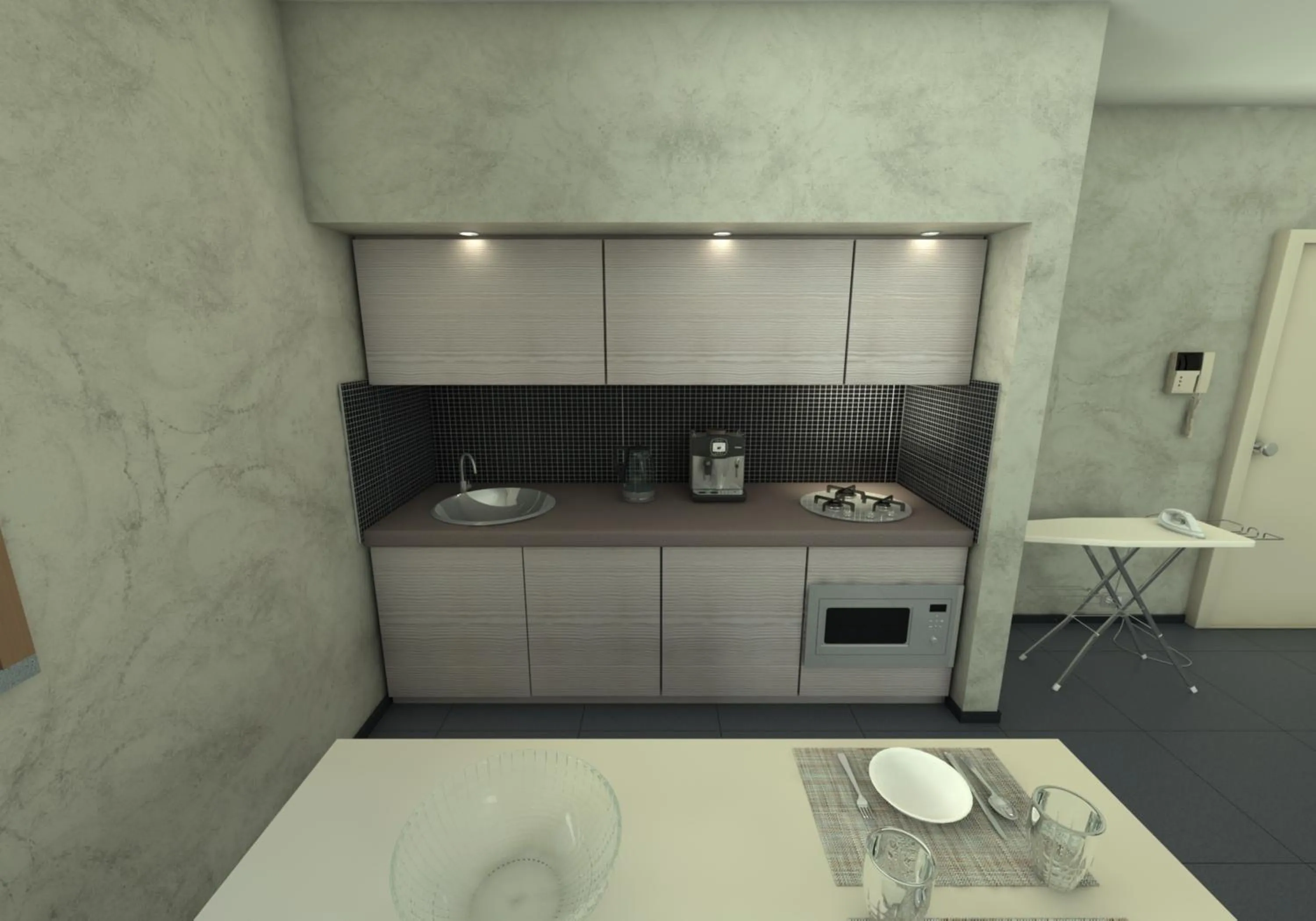 Kitchen or kitchenette in Home Club Suite Hotel