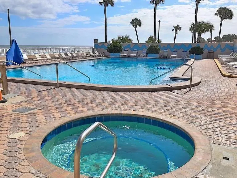 Pool view in Oceanside Escape