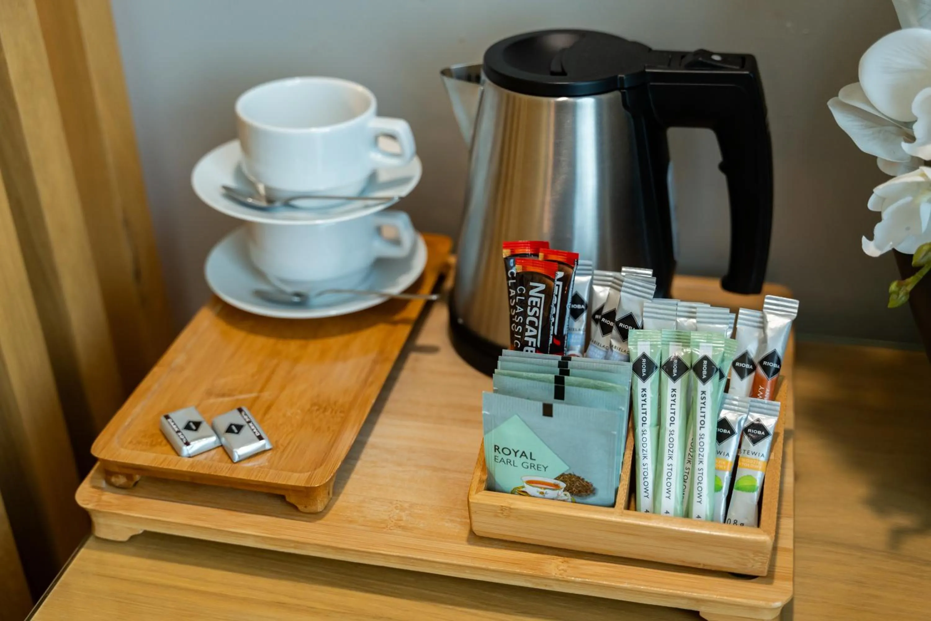 Coffee/tea facilities in Hotel Szara Willa