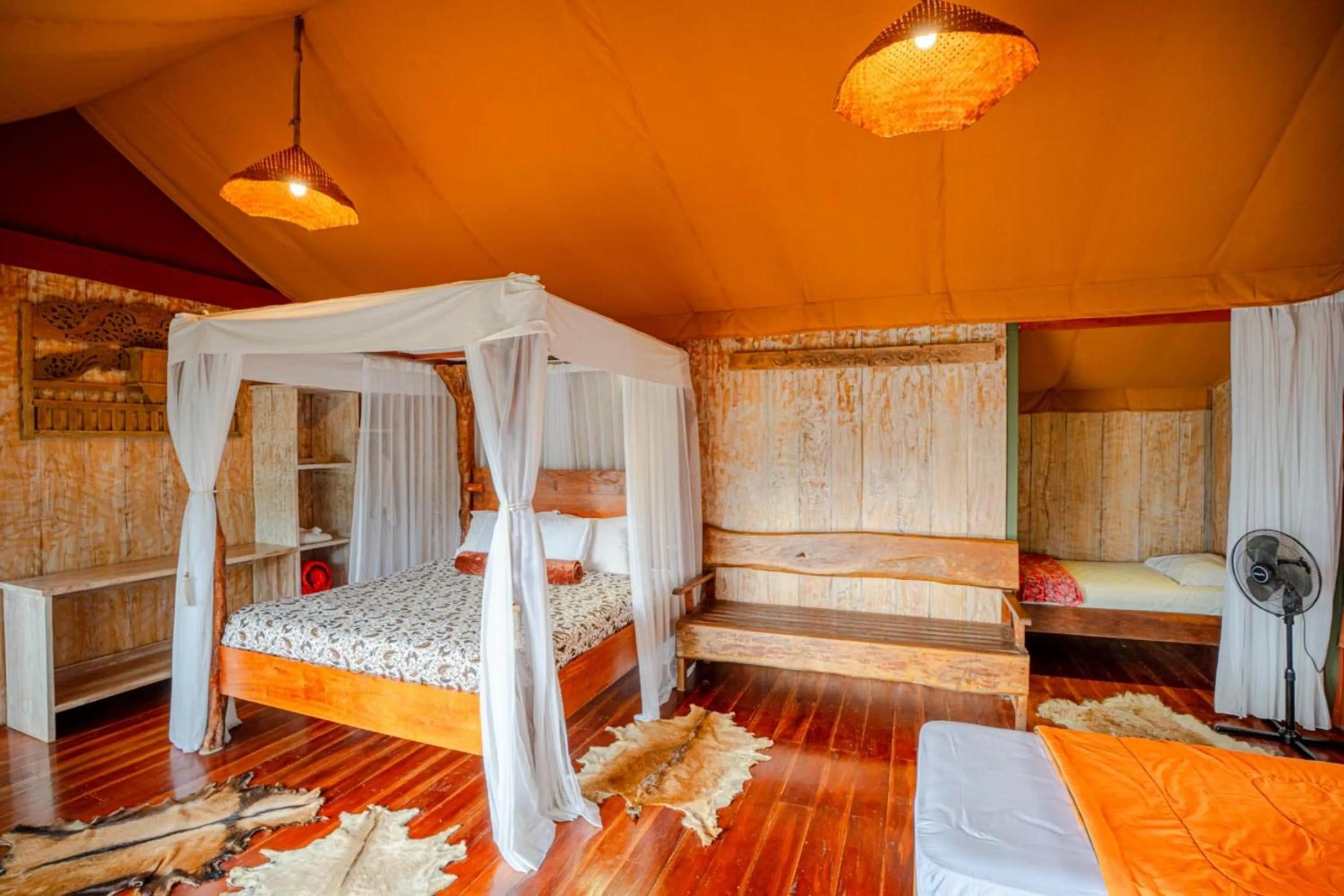 Bed in Sang Giri Mountain Tent Resort