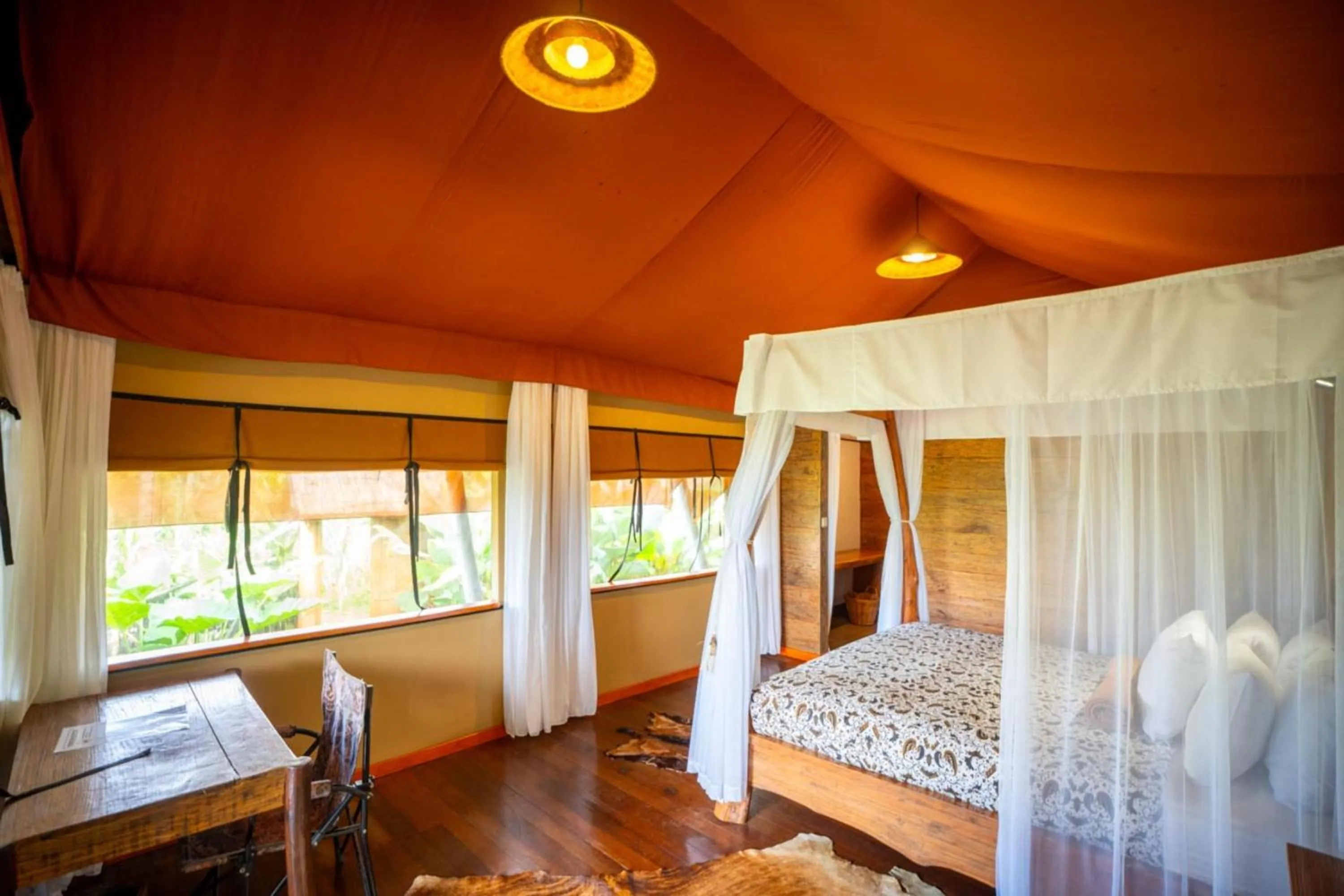 Bed in Sang Giri Mountain Tent Resort