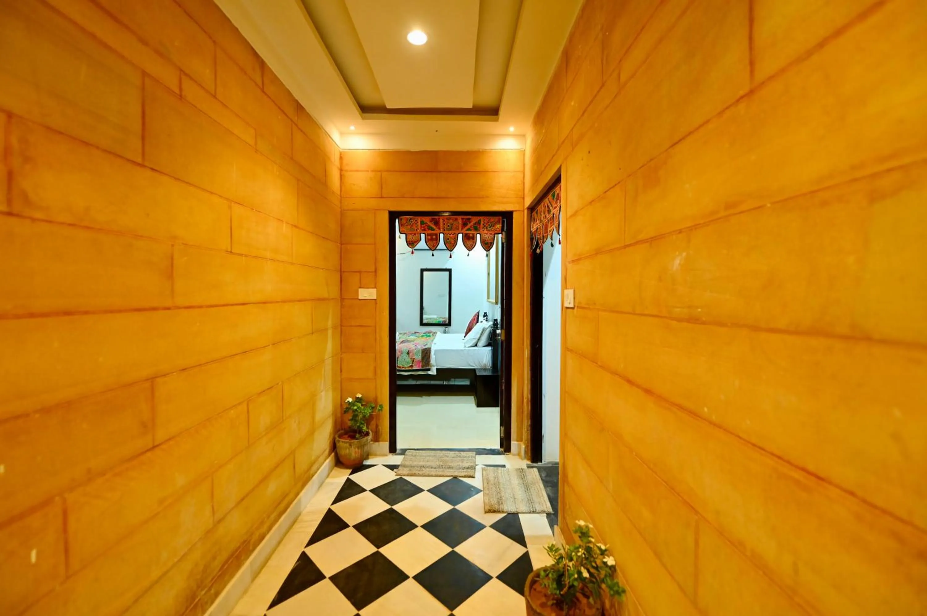 Lobby or reception in kings villa Jaisalmer