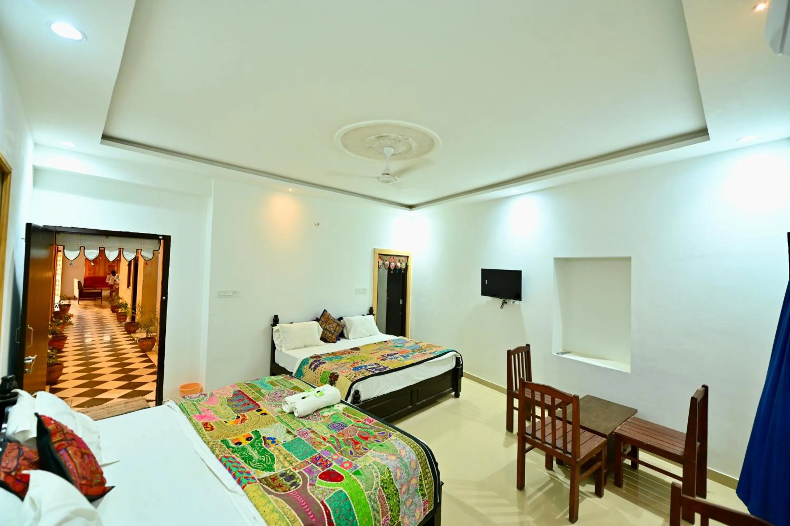 Bedroom, Bed in kings villa Jaisalmer