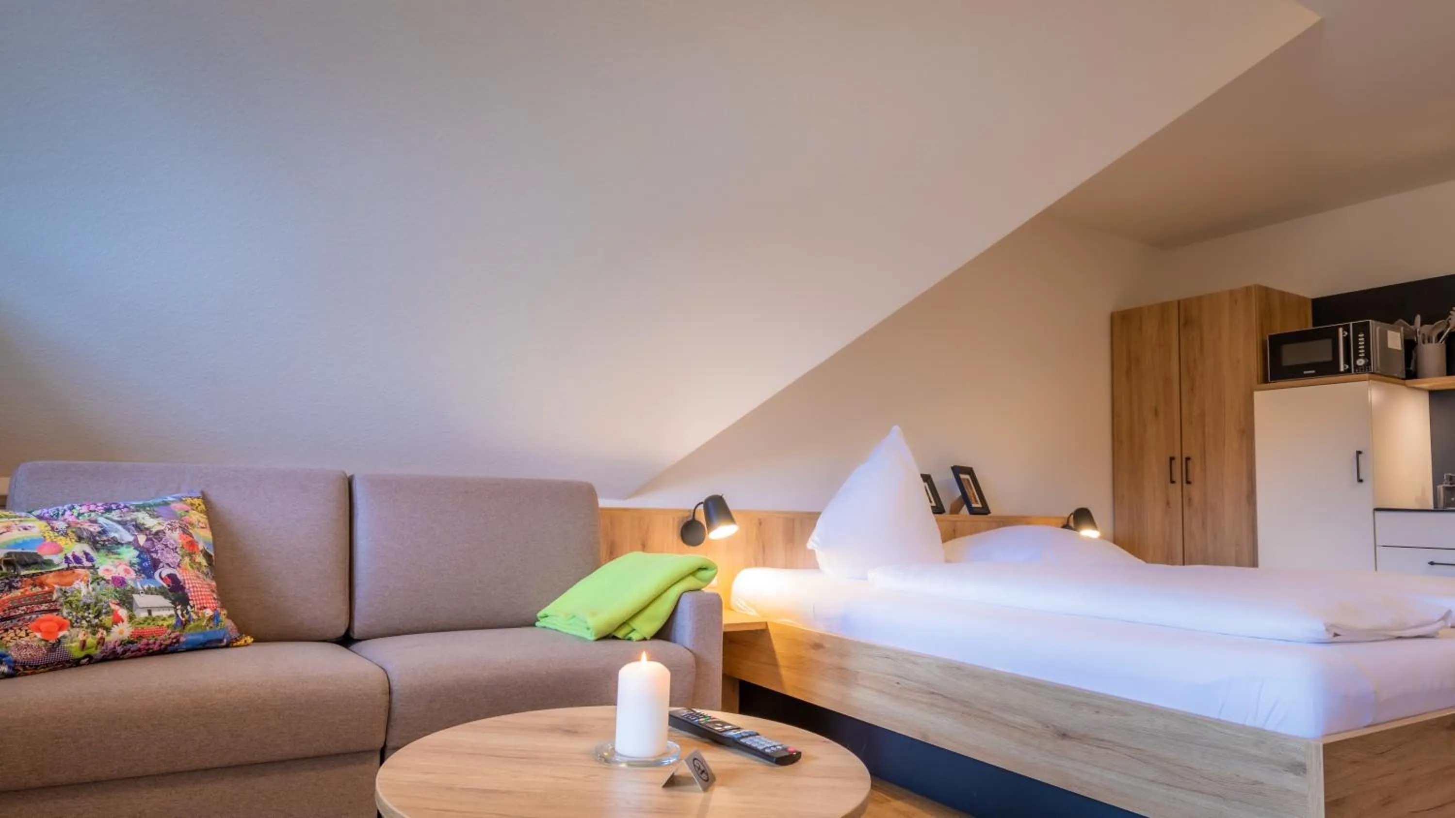 Bed in Gasthaus Hirschenstube & Gästehaus Gehri