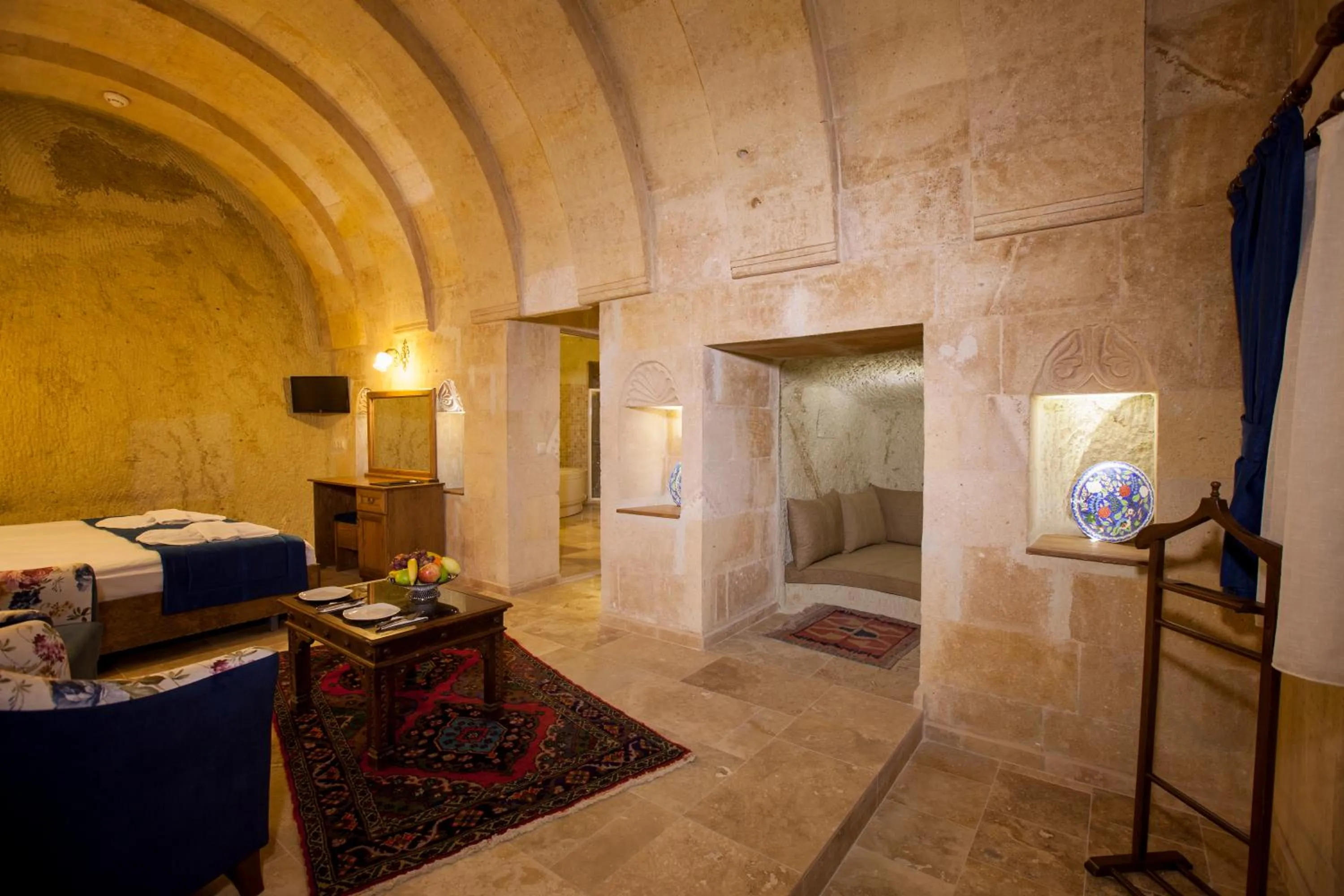 Photo of the whole room, Bed in Magic Cave House