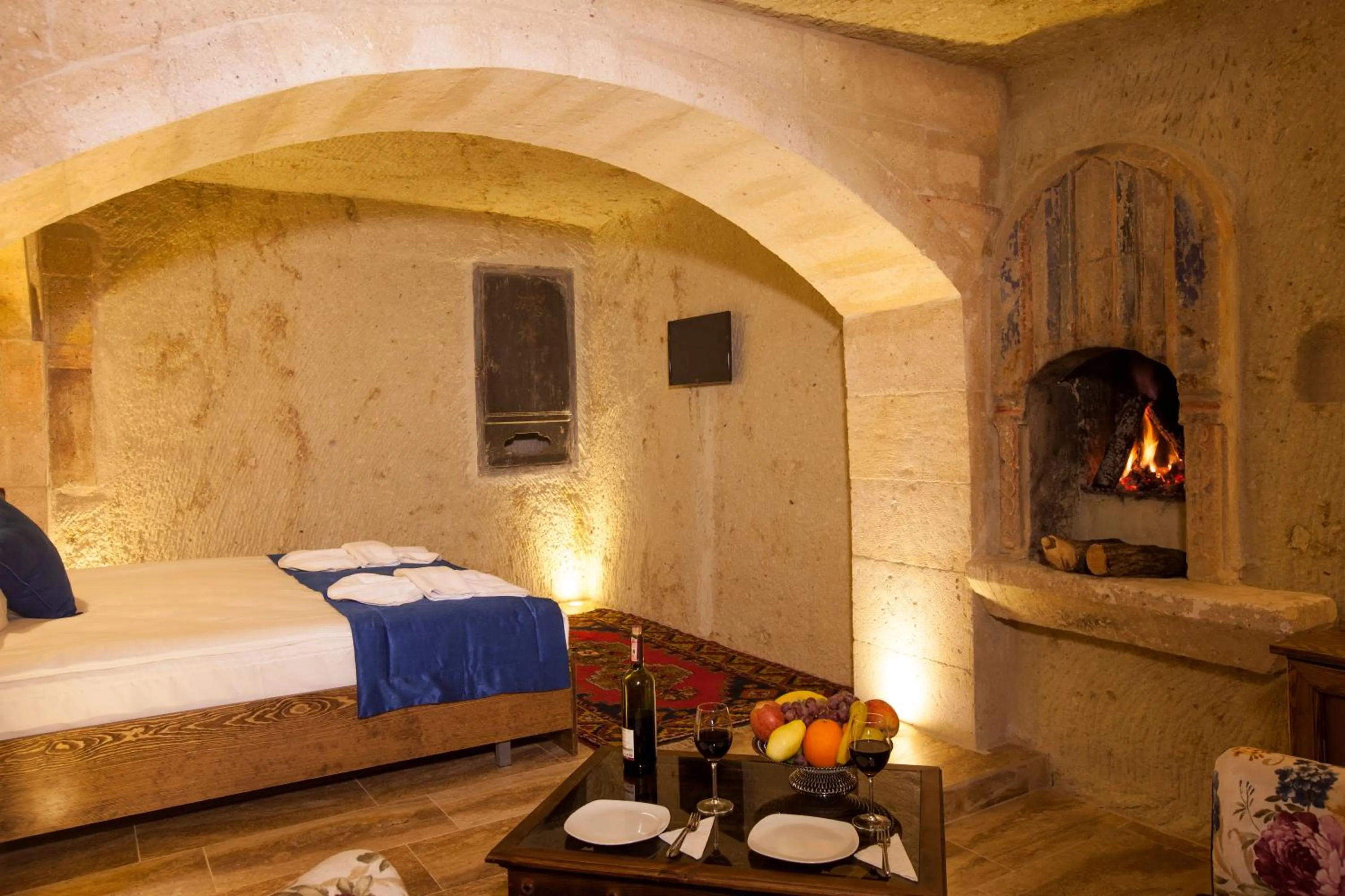 Photo of the whole room, Bed in Magic Cave House