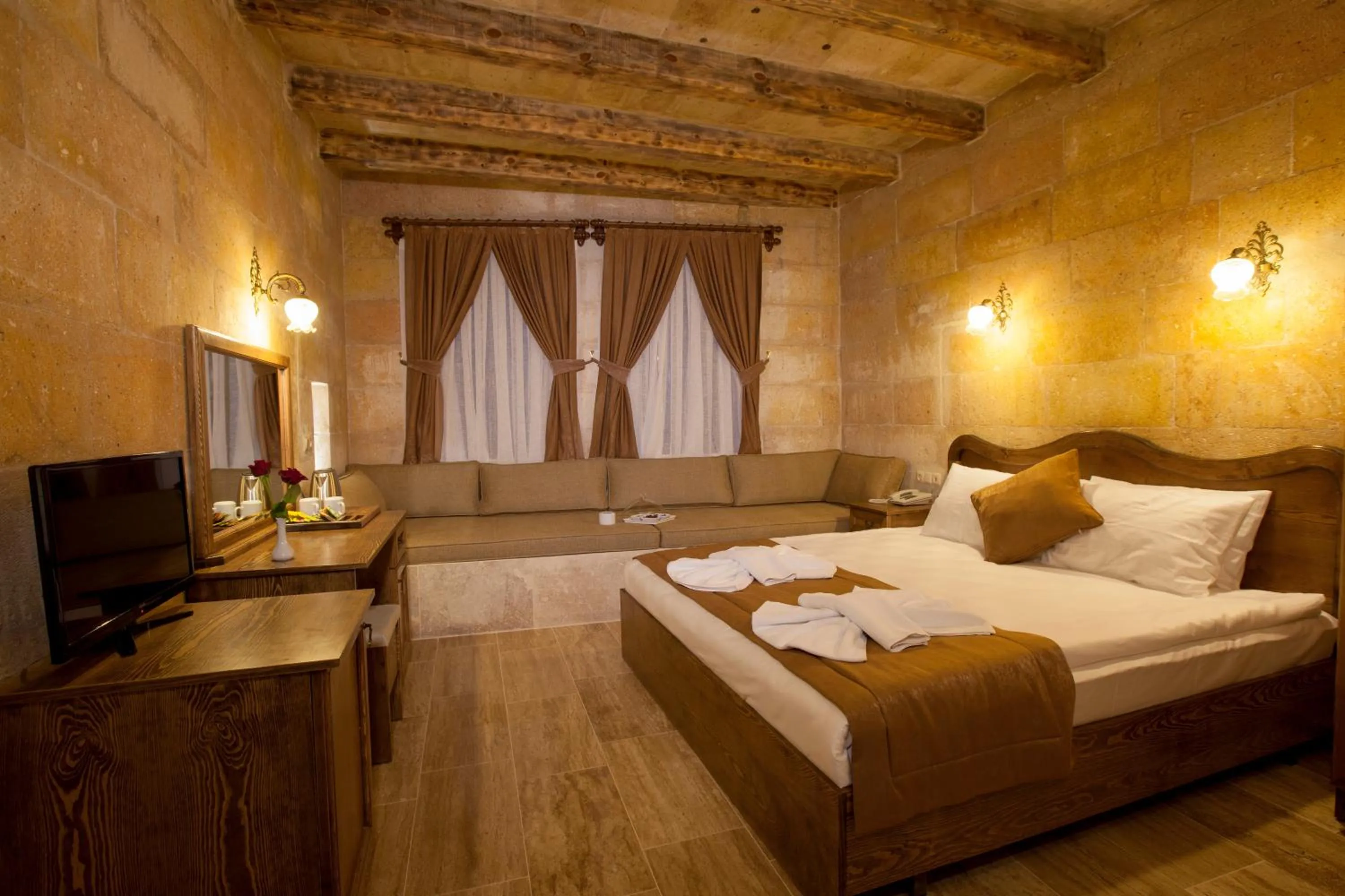 Photo of the whole room, Bed in Magic Cave House