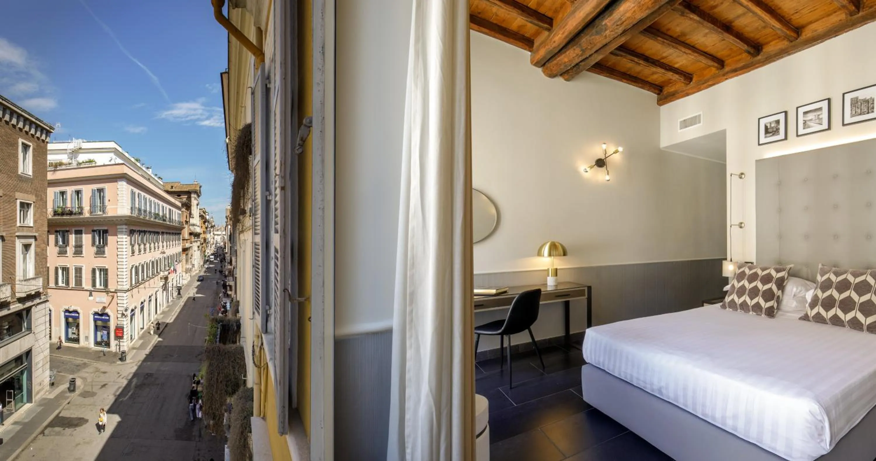 View (from property/room), Bed in Condotti Boutique Hotel