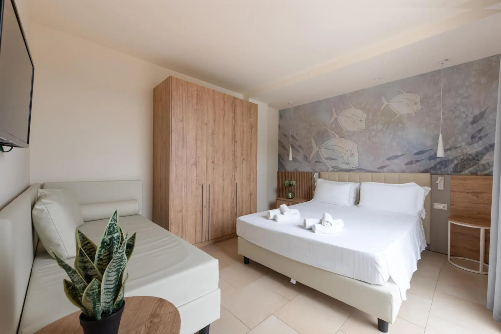 Bed in Canado Family Hotel