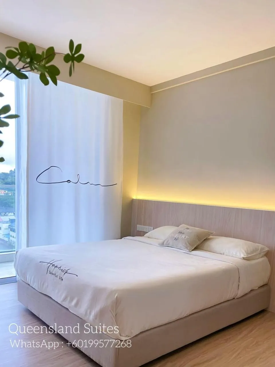 Bedroom, Bed in QUEENSLAND SUITES at Aru Suites, Kota Kinabalu